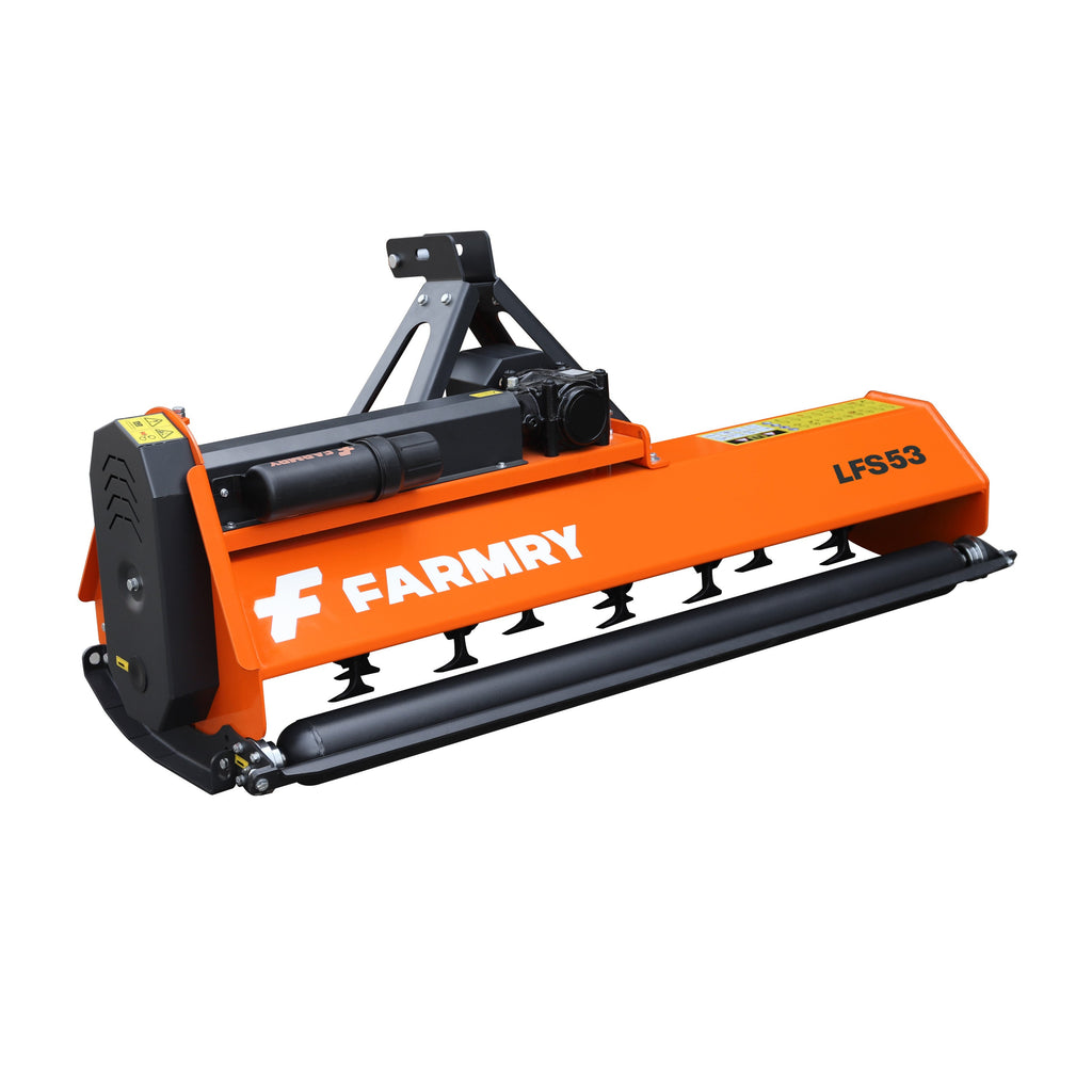 3 Point 53" Flail Mower, PTO Powered 15-35HP Mowing Attachment for Category 1 Tractors, LFS53