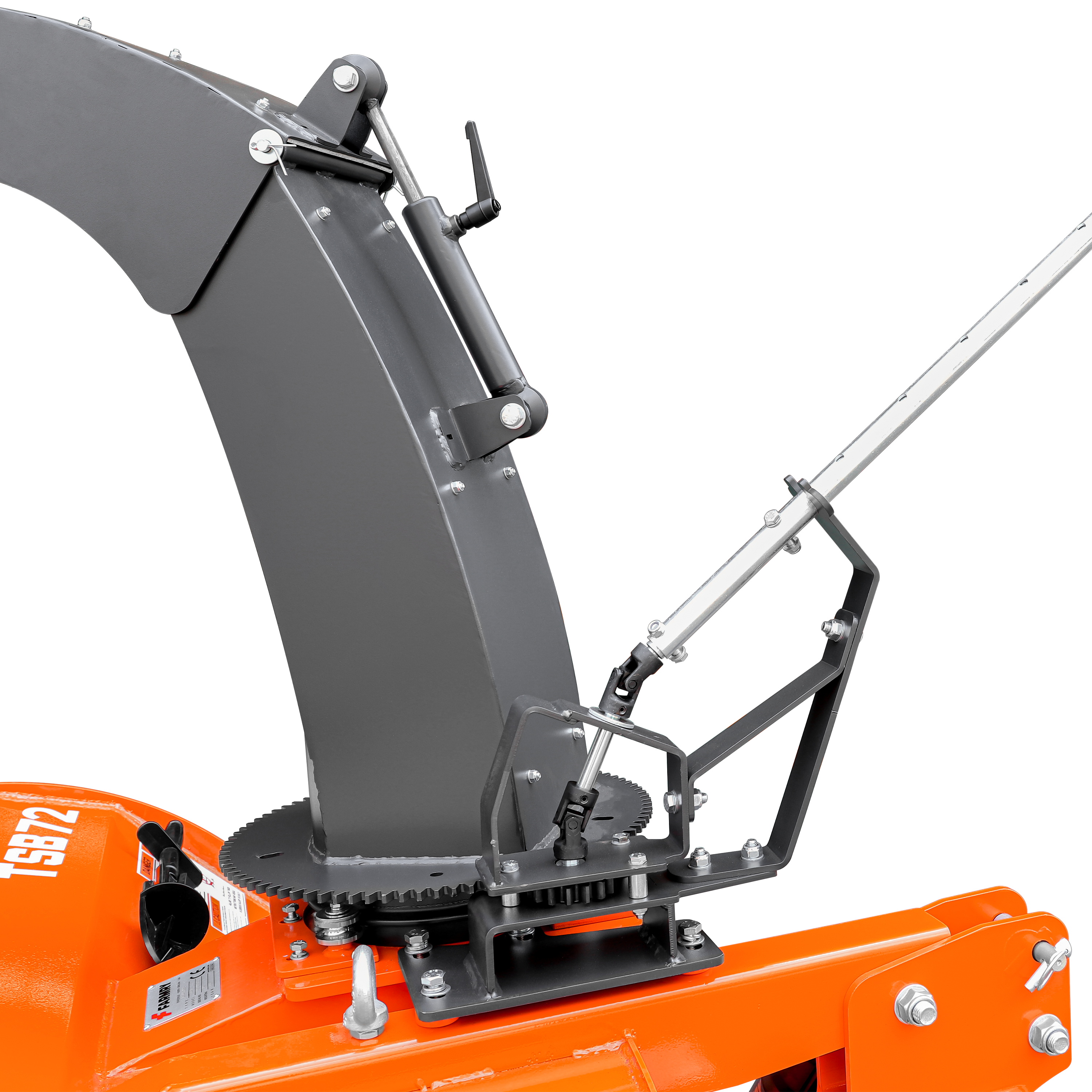 72" 3-Point Hitch Snow Blower for 25-65HP Tractor, CAT 1 & 2, 24" Impeller Diameter, Manual 360° Snow Chute, Snow Shovel for JAM Clearance and PTO Shaft with Clutch Included, TSB72