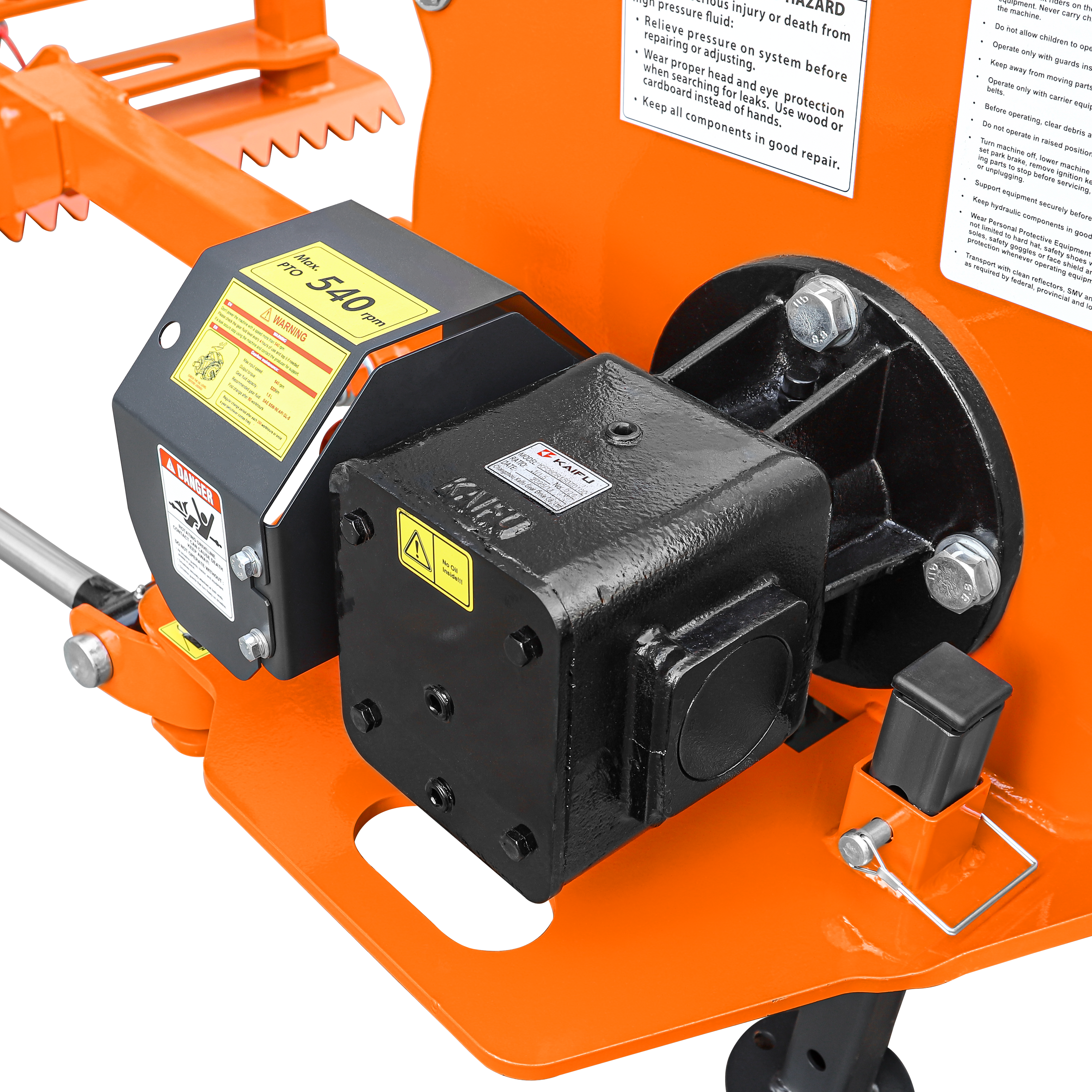 24 in Hydraulic Stump Grinder with 56pcs Carbide Teeth for Tractor From 25hp To 60hp, Premium Driveline with Included, HSG24