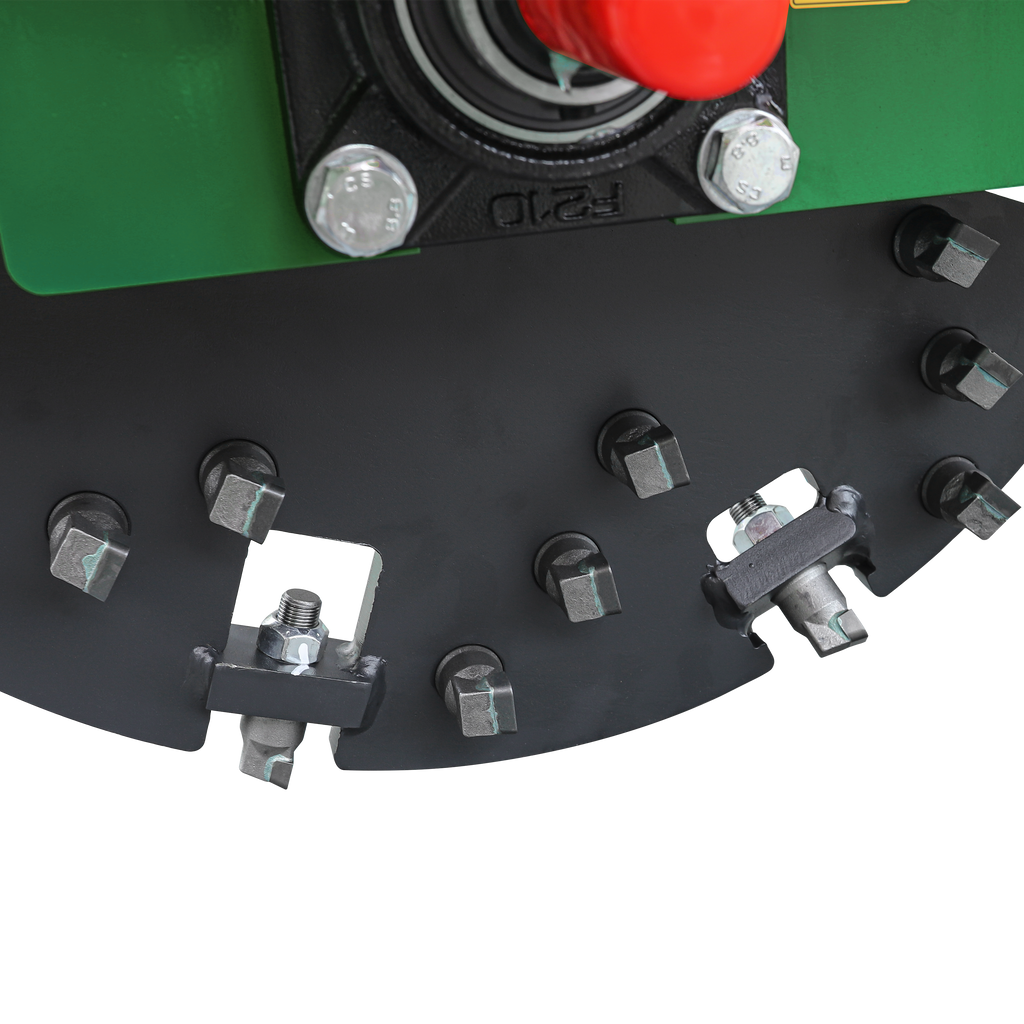 3-Point PTO Stump Grinder PRO, Two Torsion Springs, Speed Indicator, 34 Carbide Teeth, for 15-45HP Tractors, PTO Shaft Included with Slip Clutch. SG24Pro