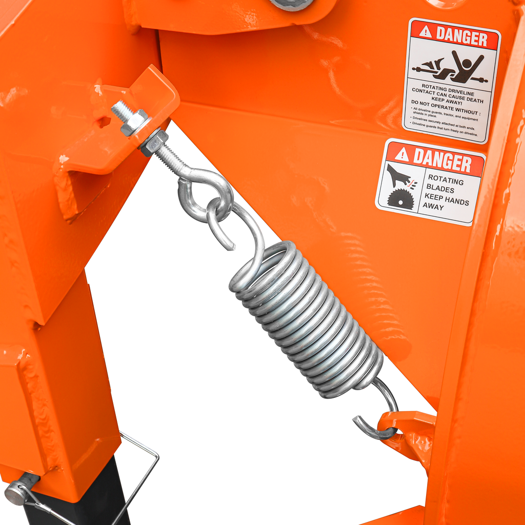 3-Point PTO Stump Grinder PRO, Two Torsion Springs, Speed Indicator, 34 Carbide Teeth, for 15-45HP Tractors, PTO Shaft Included with Slip Clutch. SG24Pro