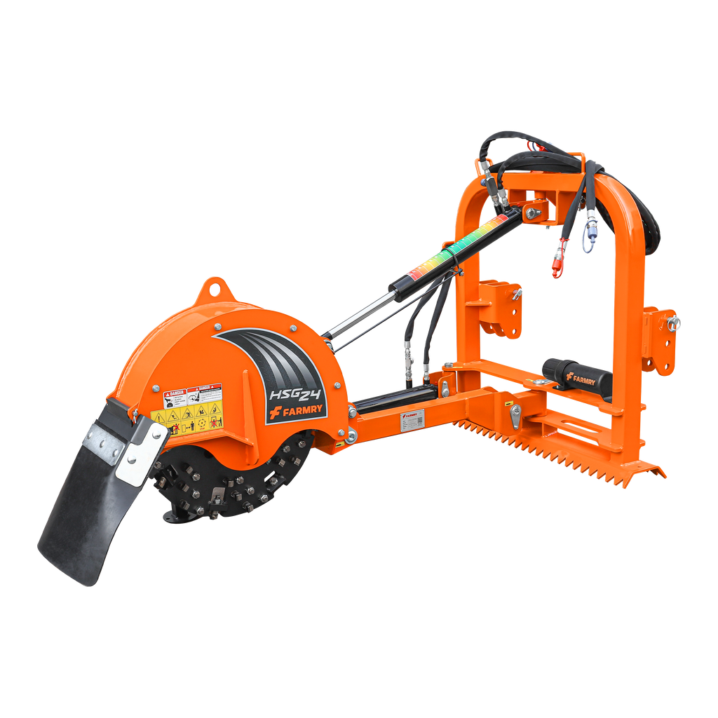 5” PTO Wood Chipper + 24” Hydraulic Stump Grinder Combo for 25–60 HP Tractors (WCAP5 PRO + HSG24)