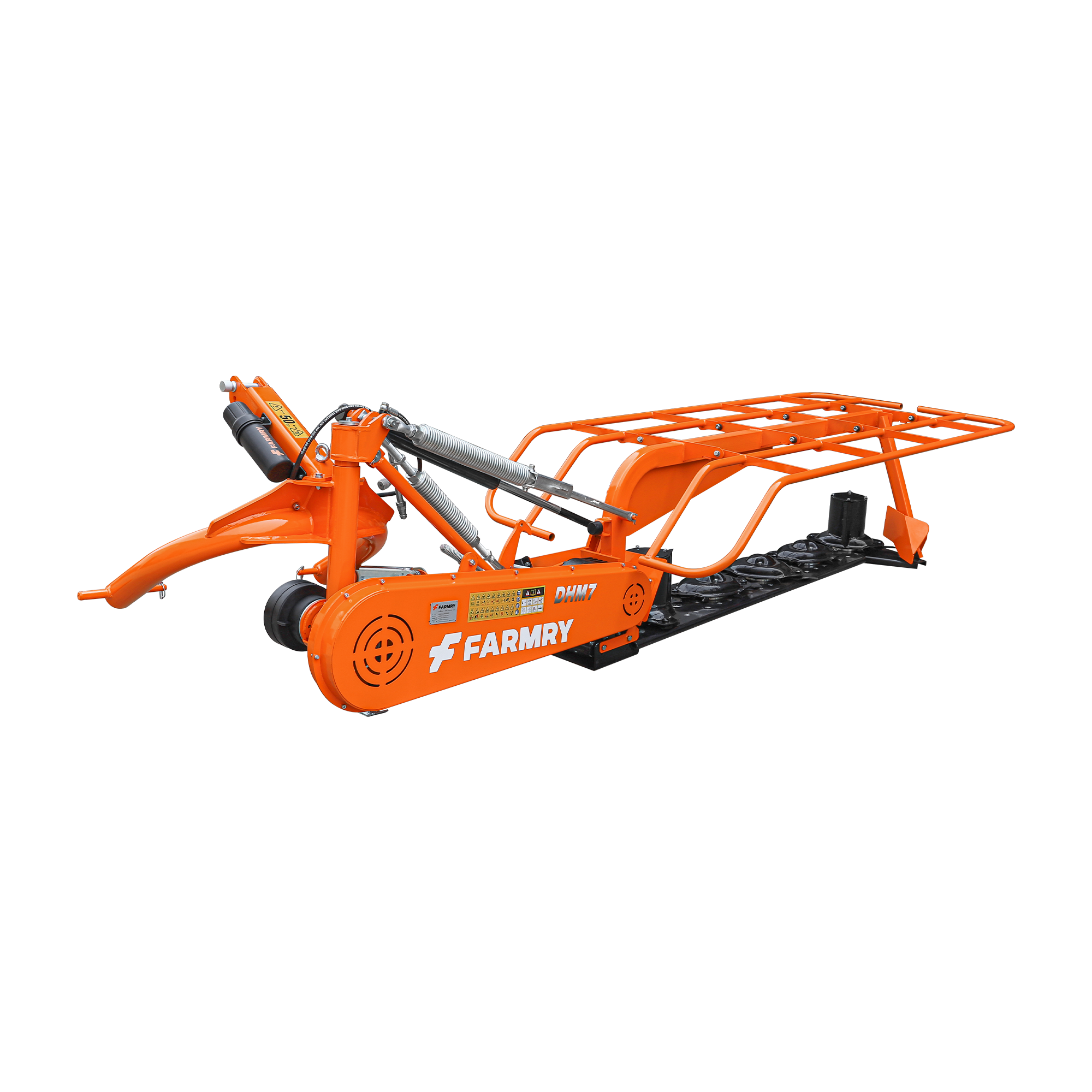 3 Point 81" Disc Mower, 5 Discs, PTO Powered 35–85HP Hay Cutter for Category 1 & 2 Tractors, DHM7
