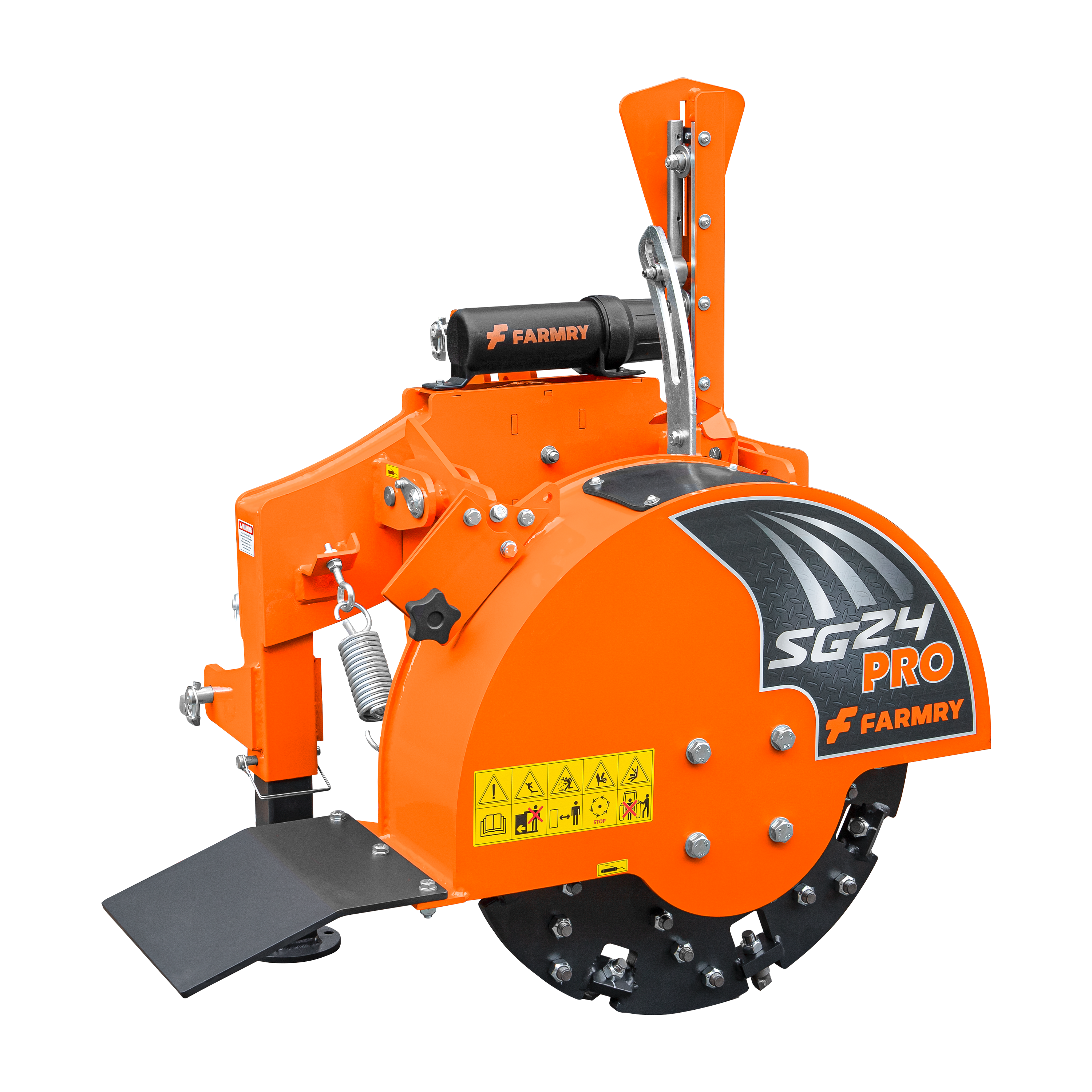 5” PTO Wood Chipper + SG24Pro Stump Grinder Combo for 15–45 HP Tractors (WCAP5 PRO + SG24Pro orange)