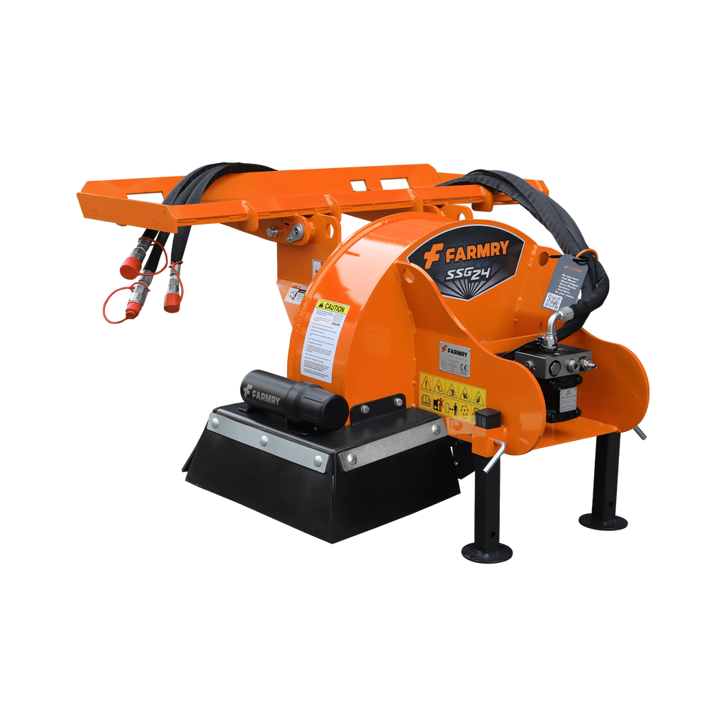 24 in Stump Grinder for Skid Steer Loader,18 to 23GPM, SSG24(Orange)