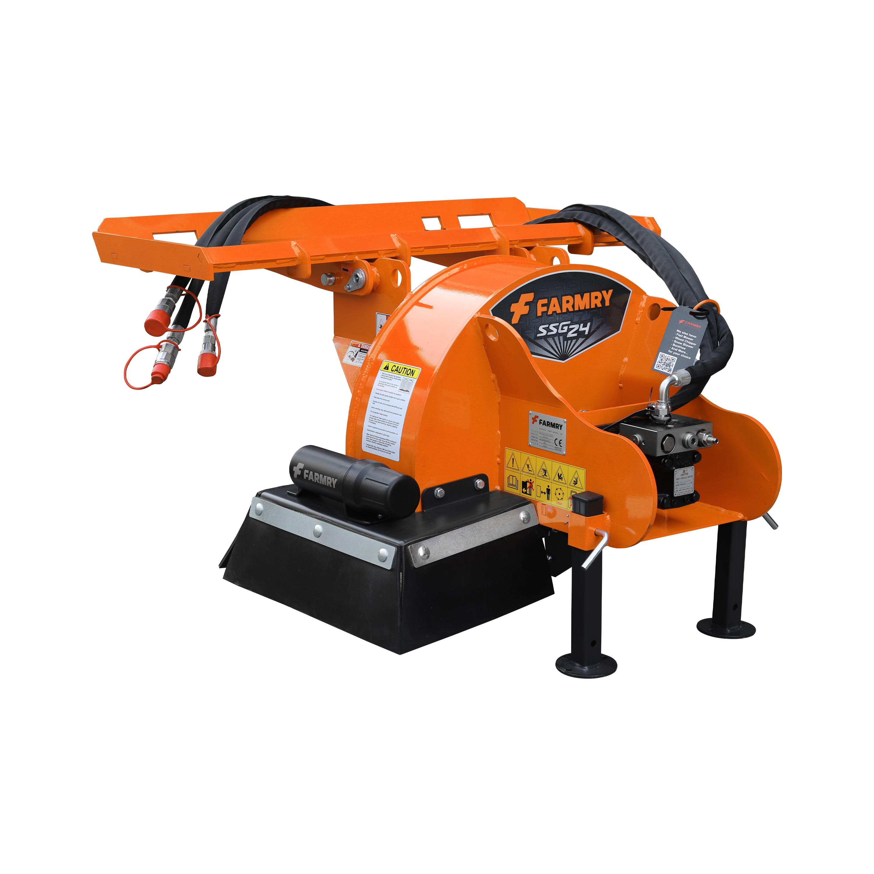 24 in Stump Grinder for Skid Steer Loader,18 to 23GPM, SSG24(Orange)