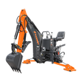 8'2" Tractor  Backhoe with Curved Boom, 15" Bucket, Hydraulic Grapple Thumb, Self-Contained Gear Pump&Hydraulic Reservoir included, for 30-65 HP, Cat 1&2 Hookup, BH820