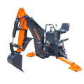 7' Tractor  Backhoe with Curved Boom, Italian Original WALVOIL Seven Way Hydraulic Control Valve, 12" Bucket, Hydraulic Grapple Thumb,  Self-Contained One-Piece Gear Pump&Hydraulic Reservoir included, for 25-45 HP, Cat 1&2 Hookup, BH700Pro