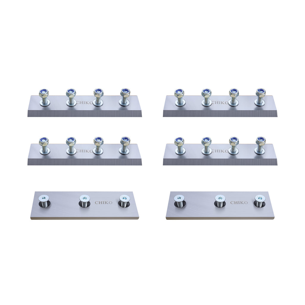 Wood Chipper Blade Package Including 4pcs Flywheel Blades and 1pc Bed Plate for Model CG84 and WCAP5 PRO