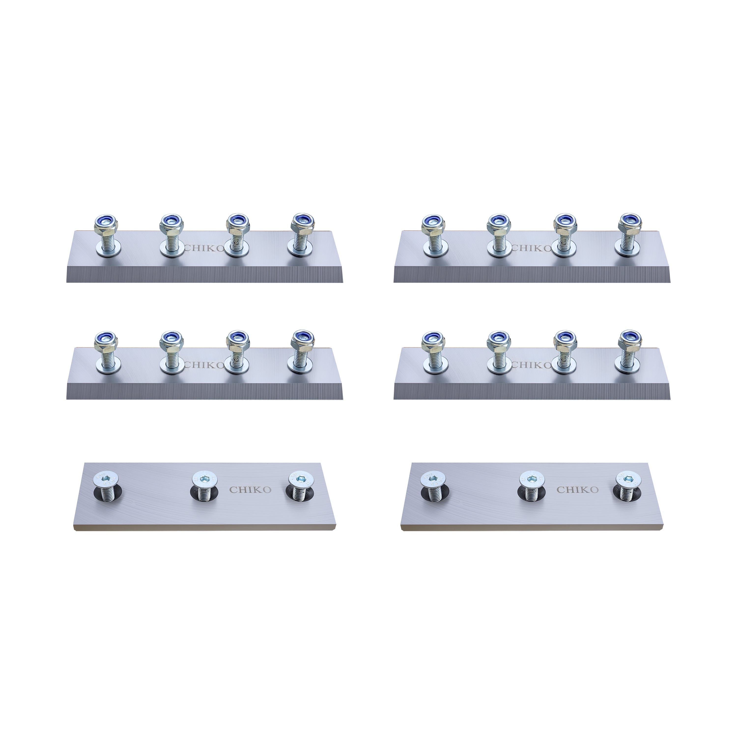 Wood Chipper Blade Package Including 4pcs Flywheel Blades and 1pc Bed Plate for Model CG84 and WCAP5 PRO