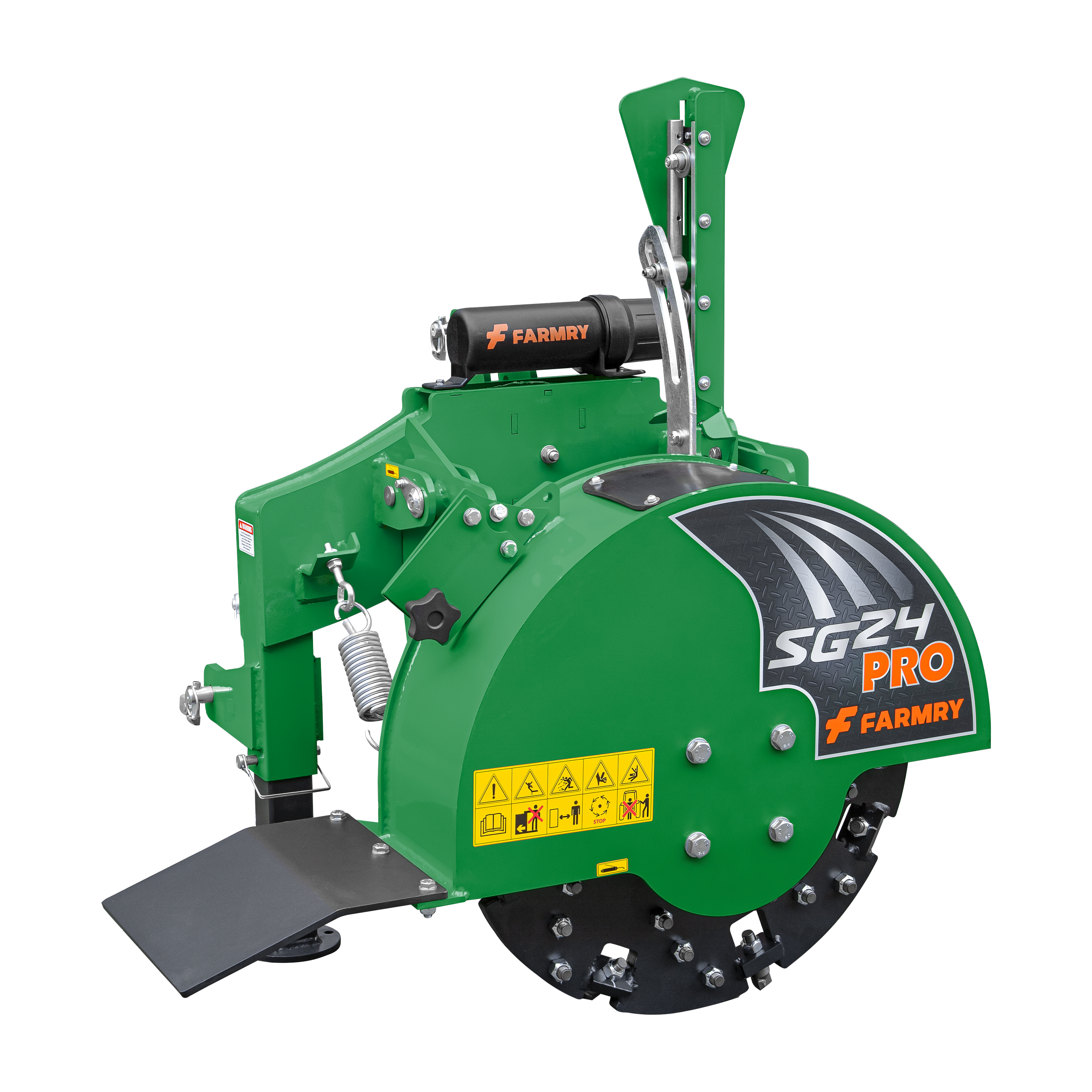 5” PTO Wood Chipper + SG24Pro Stump Grinder Combo for 15–45 HP Tractors (WCAP5 PRO + SG24Pro green)