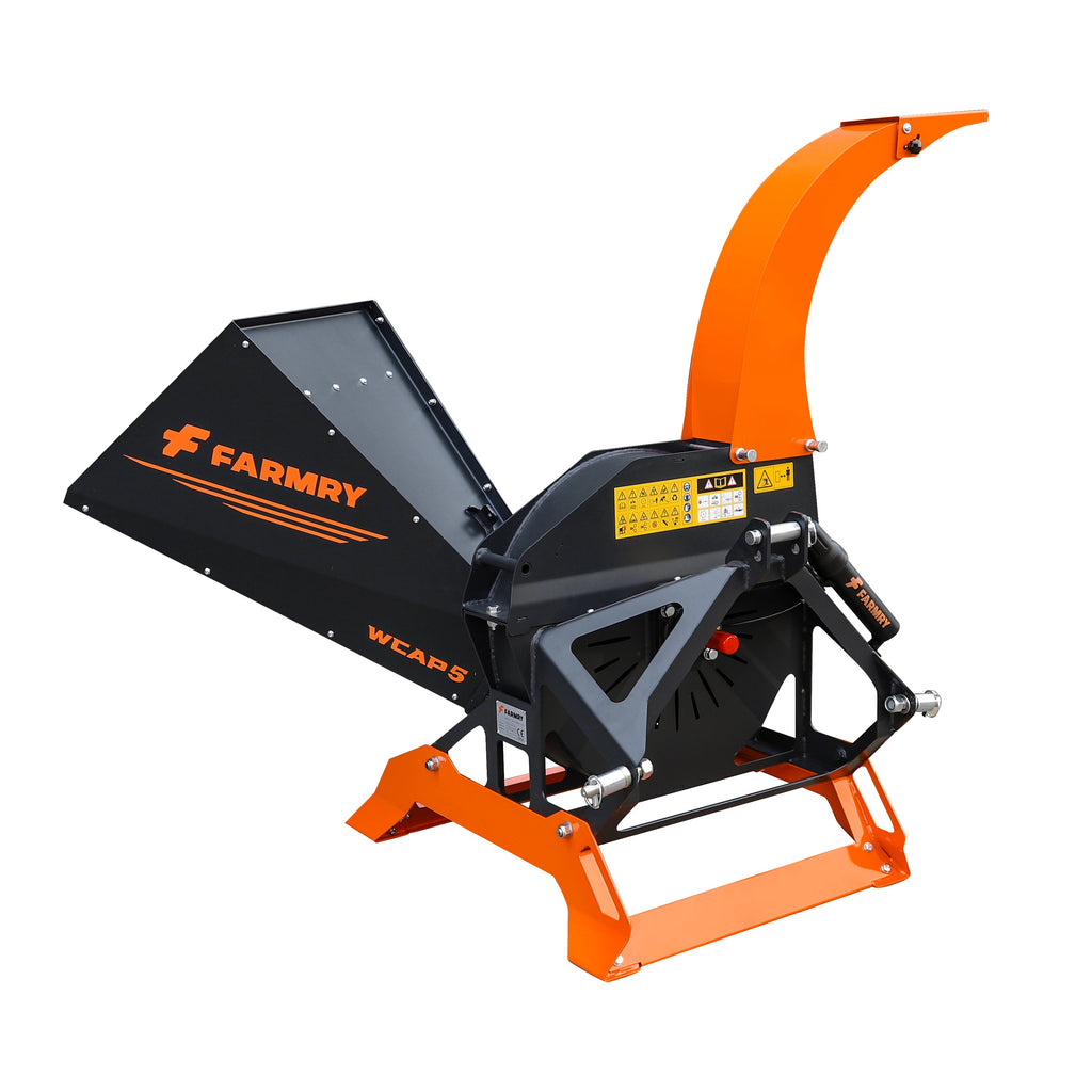 5" PTO Wood Chipper + PRO Stump Grinder Bundle for 15–45 HP Tractors | WCAP5 + SG24Pro Orange Combo