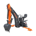 9'2" Tractor  Backhoe with Curved Boom, 18" Bucket, Hydraulic Grapple Thumb, Self-Contained Gear Pump&Hydraulic Reservoir included, for 45-120 HP, Cat 2 Hookup, BH920