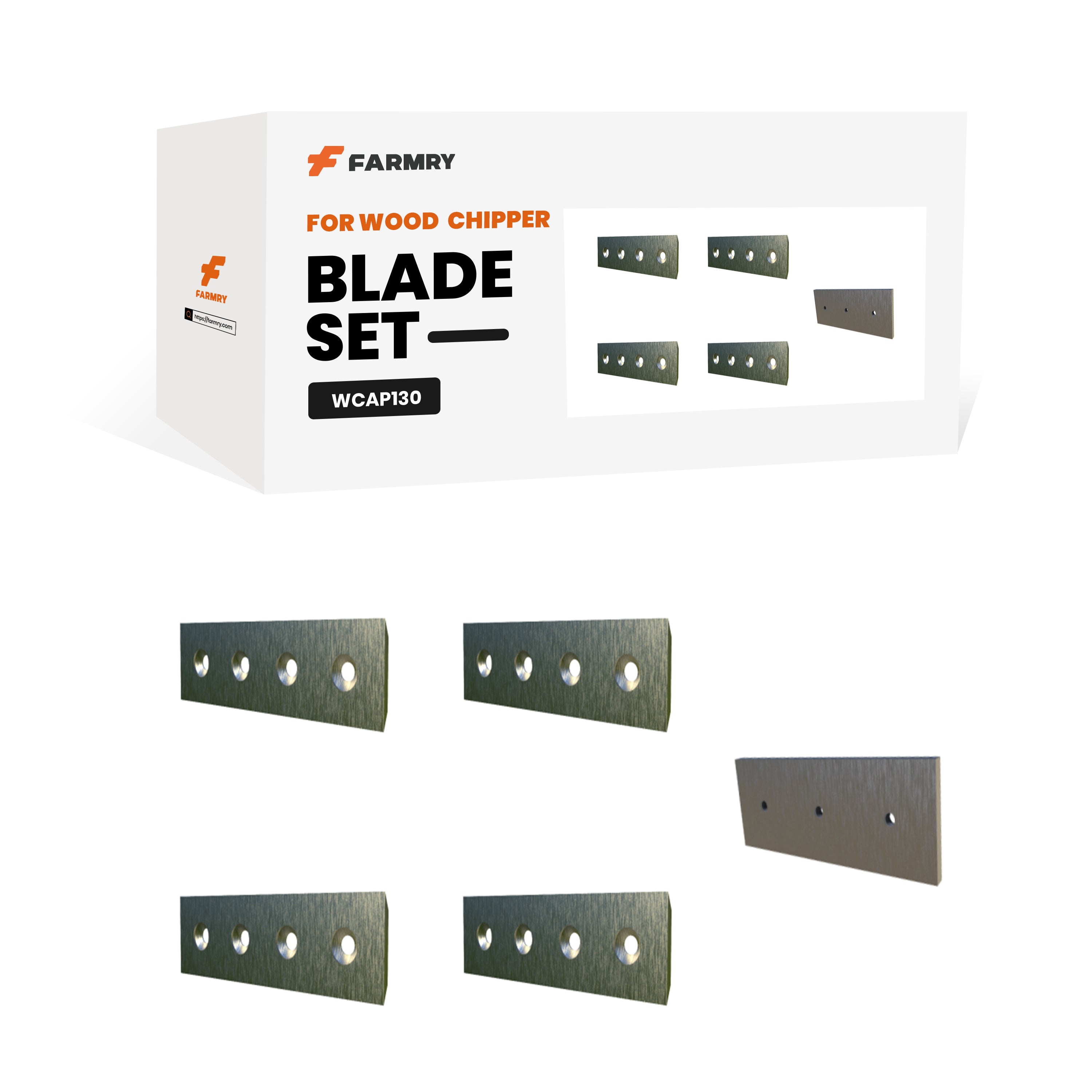 (4 moving blades+1 fixed blades) WCAP5 wood chipper replacement blades
