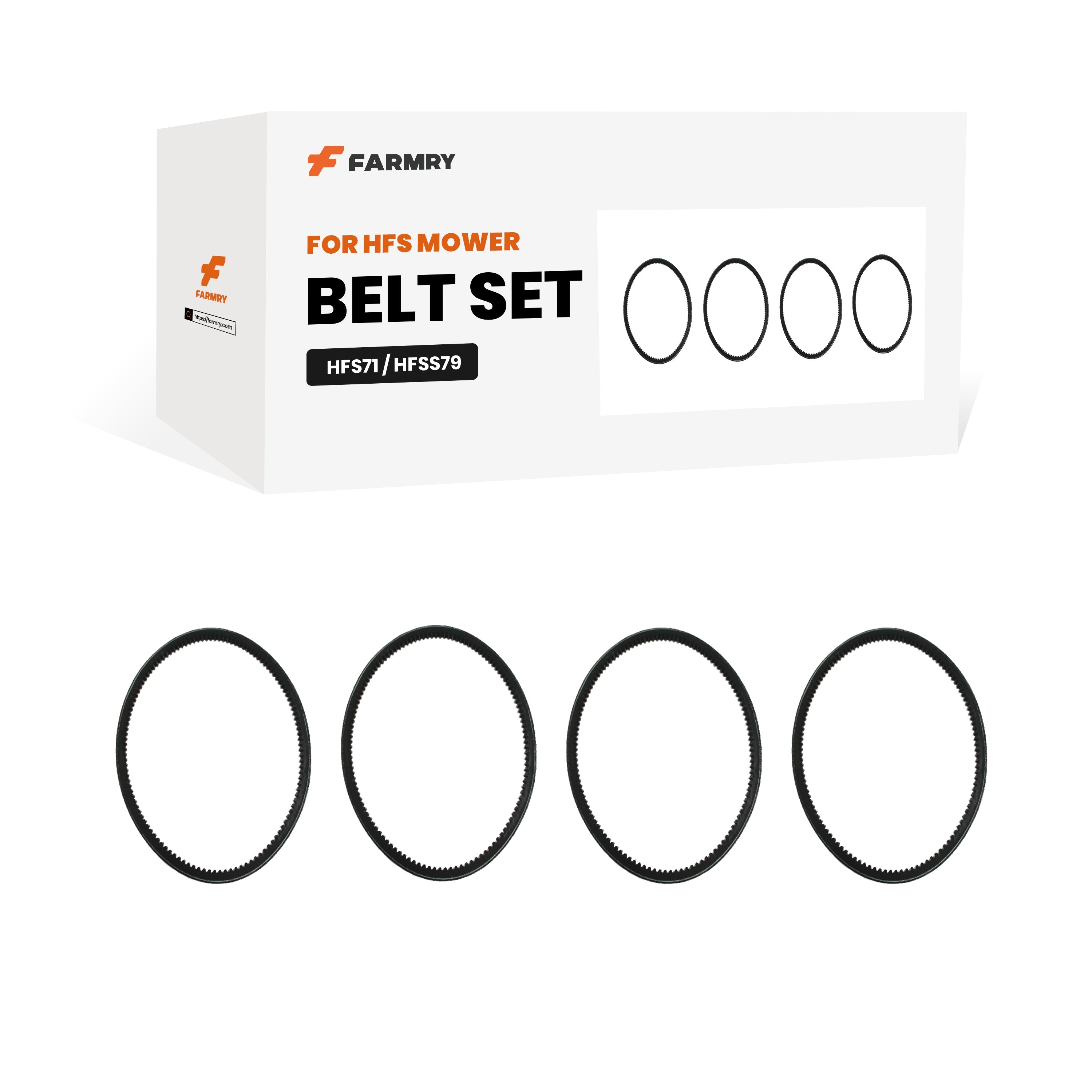 (1 Pack/4 Pcs)Belt Set for HFS Flail Mower