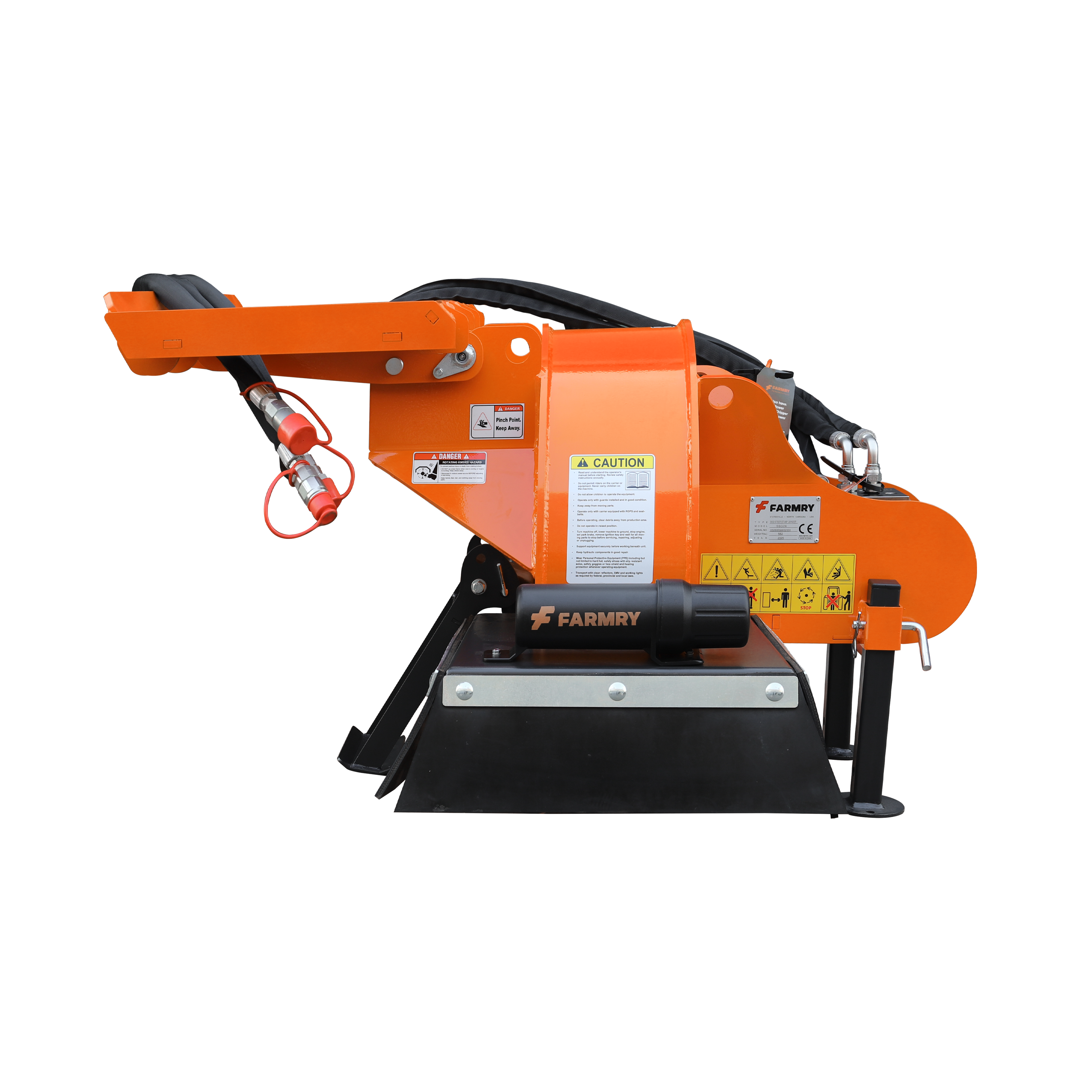 24 in Stump Grinder for Skid Steer Loader,18 to 23GPM, SSG24(Orange)