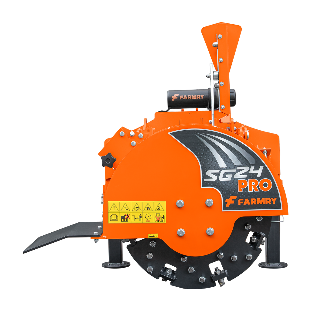 5” PTO Wood Chipper + SG24Pro Stump Grinder Combo for 15–45 HP Tractors (WCAP5 PRO + SG24Pro orange)