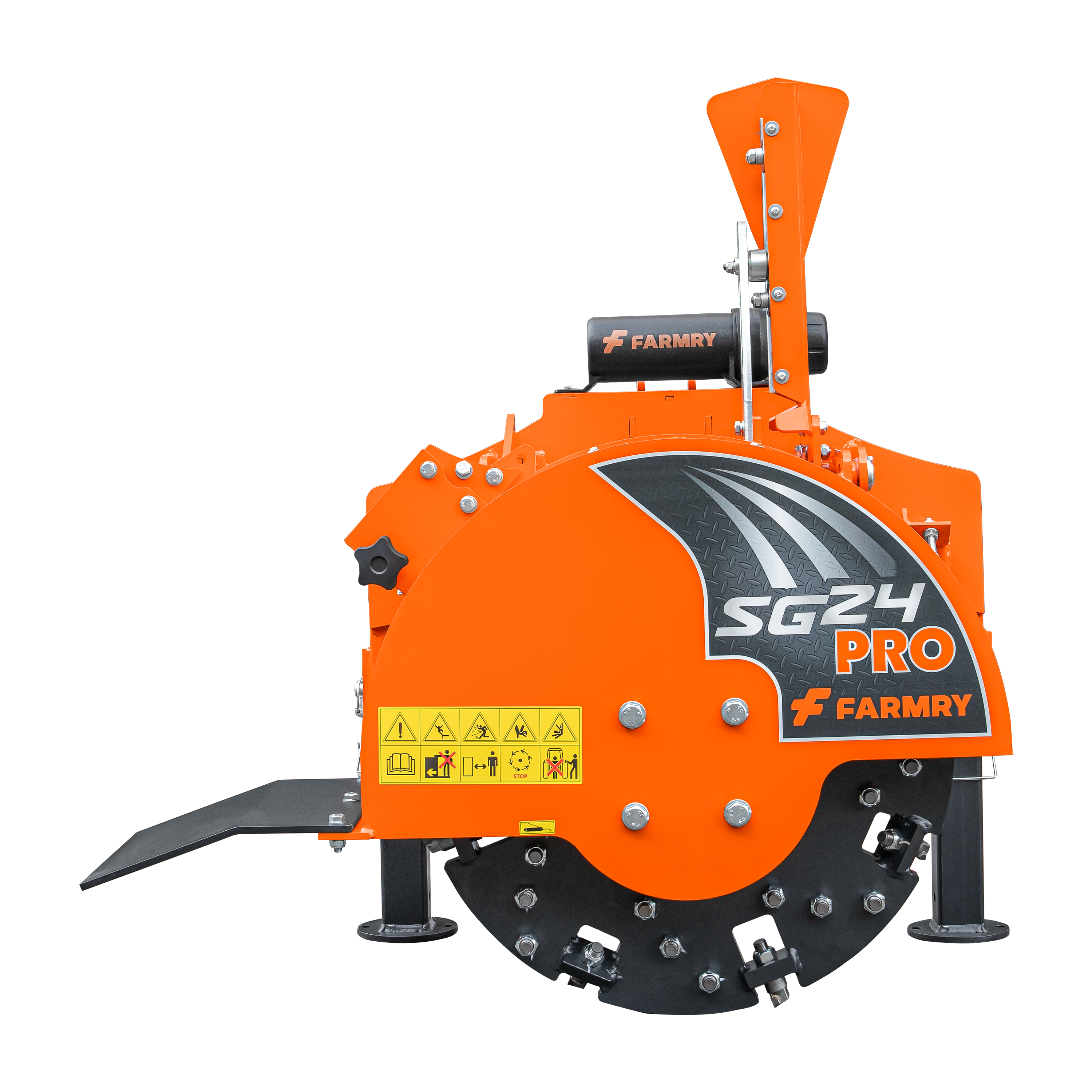 5” PTO Wood Chipper + SG24Pro Stump Grinder Combo for 15–45 HP Tractors (WCAP5 PRO + SG24Pro orange)