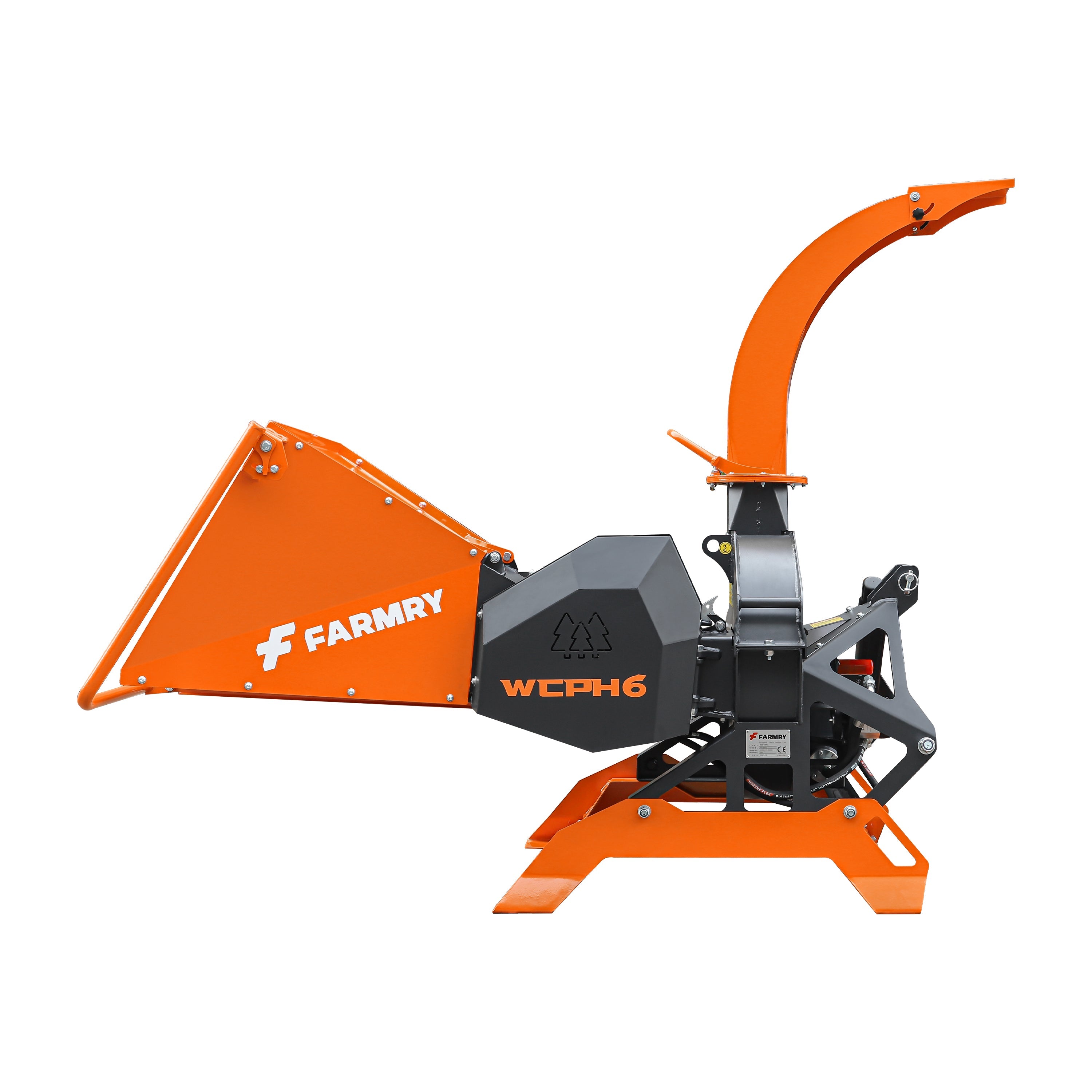 6" Hydraulic 3-Point PTO Wood Chipper for Cat 1 & 2 Tractors Up to 75 HP – PTO Shaft Included | WCPH6