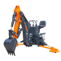 8'2" Tractor  Backhoe with Curved Boom, 15" Bucket, Mechanical Grapple Thumb, Self-Contained Gear Pump&Hydraulic Reservoir included, for 30-65 HP, Cat 1&2 Hookup, BH820e