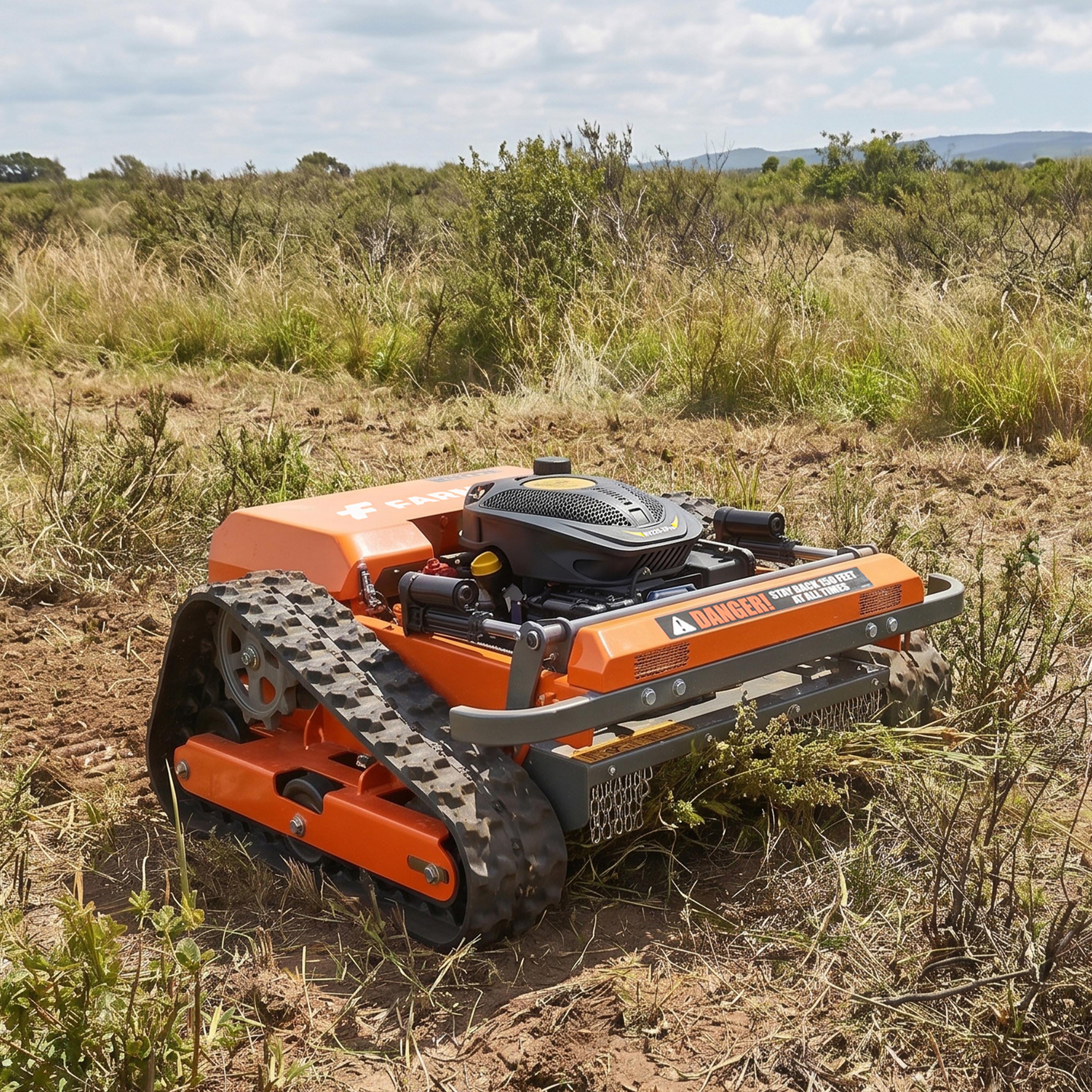 Farmry RM20 Remote-Controlled Track Mower – 20.9" Cut, 6.1HP Gas Engine
