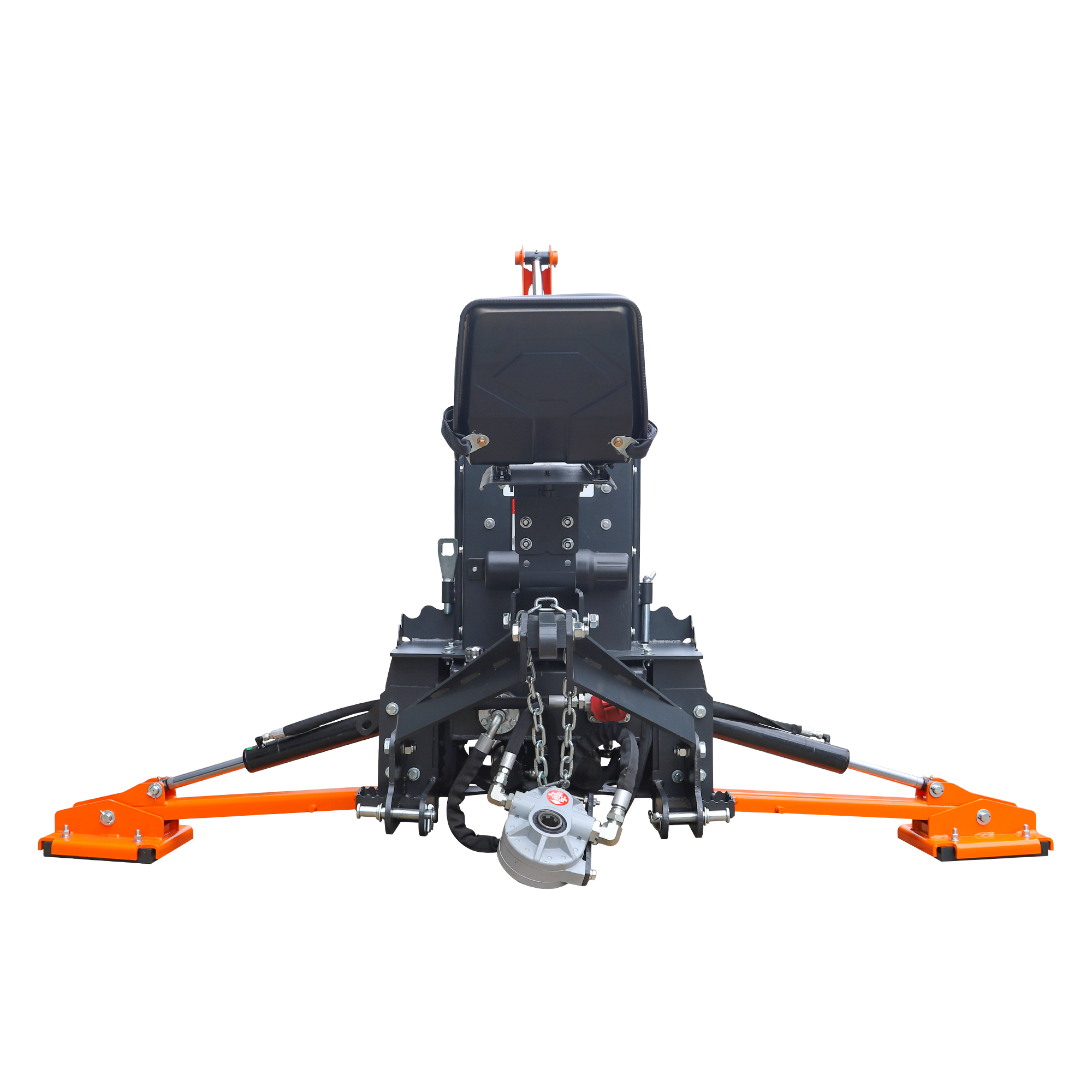 6' Compact Tractor Backhoe with Curved Boom, 12" Bucket, Self-Contained Gear Pump&Hydraulic Reservoir included, for 18-35 HP, Cat 1 Hookup, BH600
