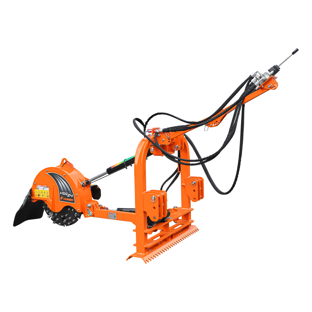 HSG24PRO 3-Point Hydraulic PTO Stump Grinder for 25–60 HP Tractors | Built-In Control Valve