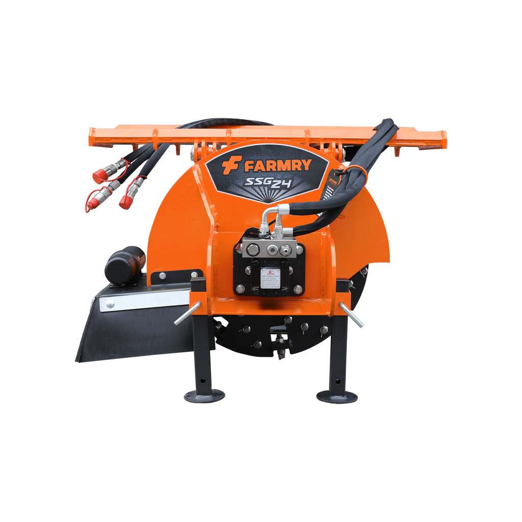 24 in Stump Grinder for Skid Steer Loader,18 to 23GPM, SSG24(Orange)