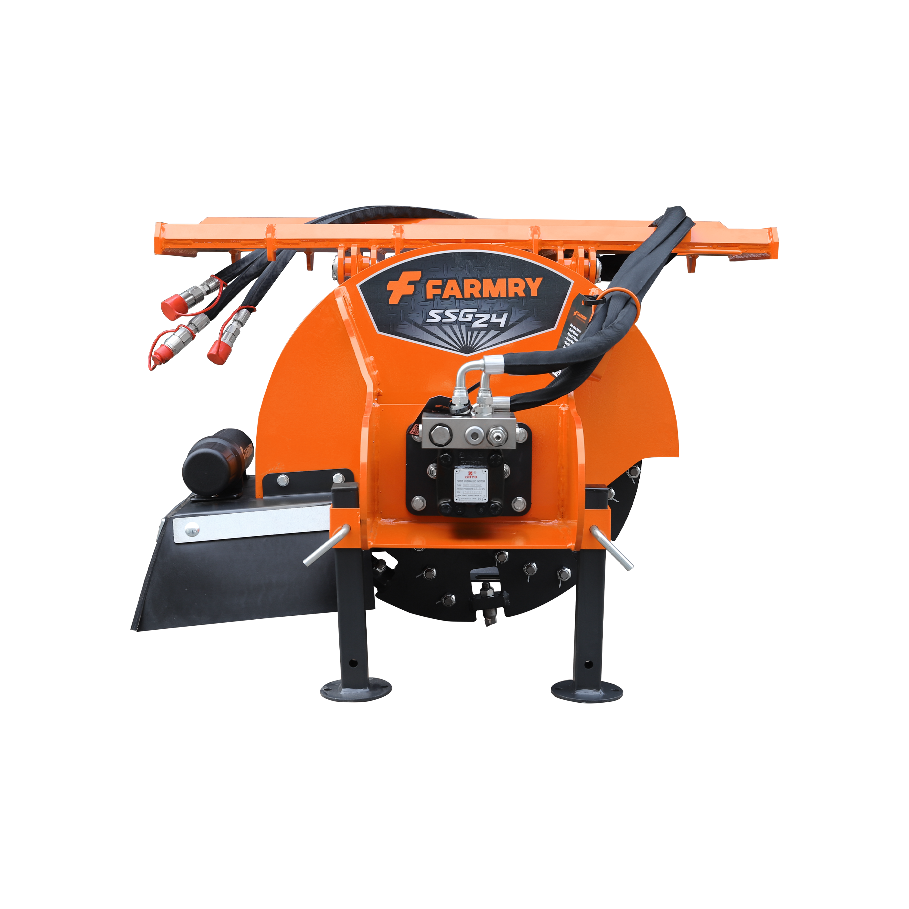 24 in Stump Grinder for Skid Steer Loader,18 to 23GPM, SSG24(Orange)