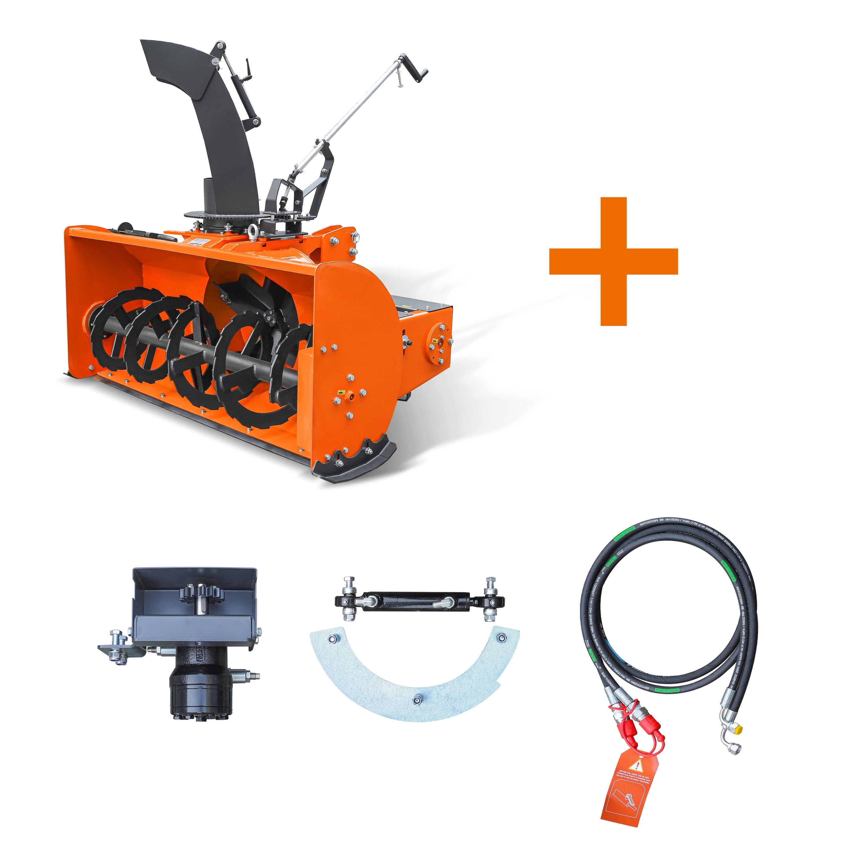 60" 3-Point Hitch Snow Blower for 18-45HP Tractor, CAT 1 & 2, 22" Impeller Diameter, Manual 360° Snow Chute, Snow Shovel for JAM Clearance and PTO Shaft with Clutch Included, TSB60 - End of Season Clearance (w/ $199 Upgrade Event)