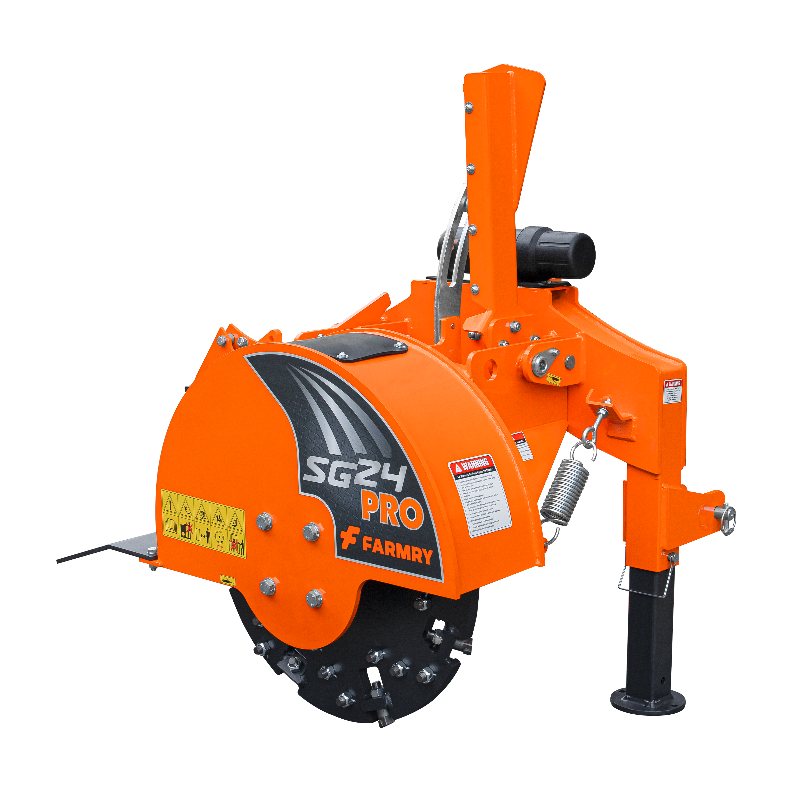 5” PTO Wood Chipper + SG24Pro Stump Grinder Combo for 15–45 HP Tractors (WCAP5 PRO + SG24Pro orange)