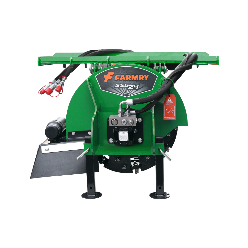 24 in Stump Grinder for Skid Steer Loader,18 to 23GPM, SSG24(Green)