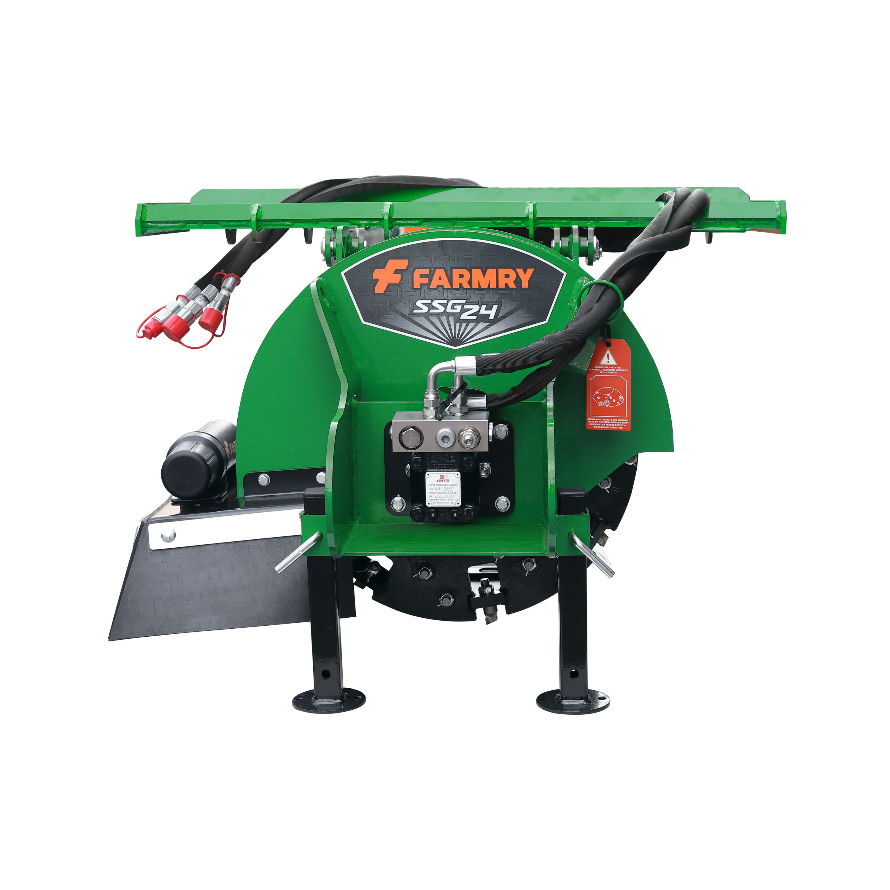 24 in Stump Grinder for Skid Steer Loader,18 to 23GPM, SSG24(Green)