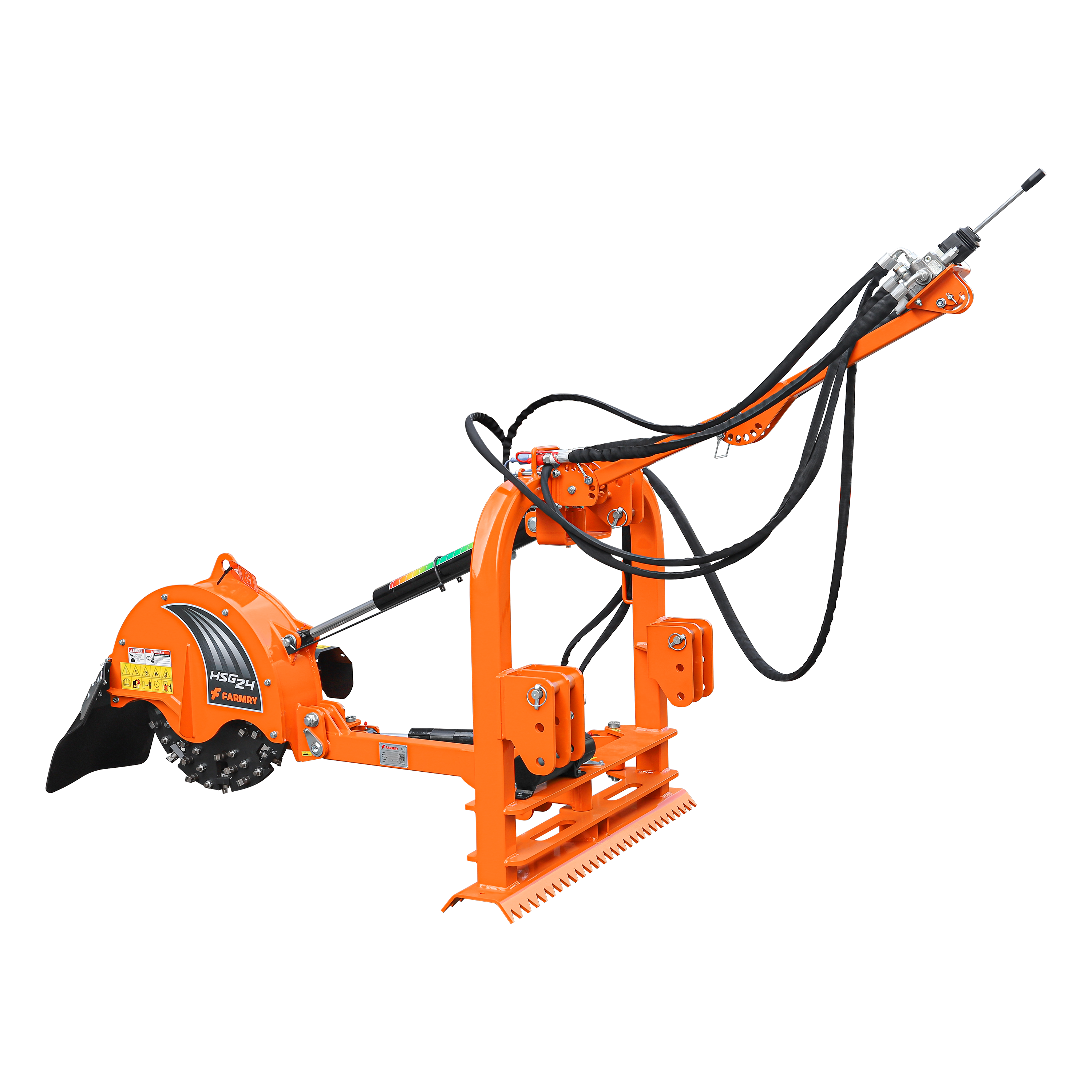 5” PTO Wood Chipper + 24” Hydraulic Stump Grinder PRO Combo for 25–60 HP Tractors (WCAP5 PRO + HSG24PRO)