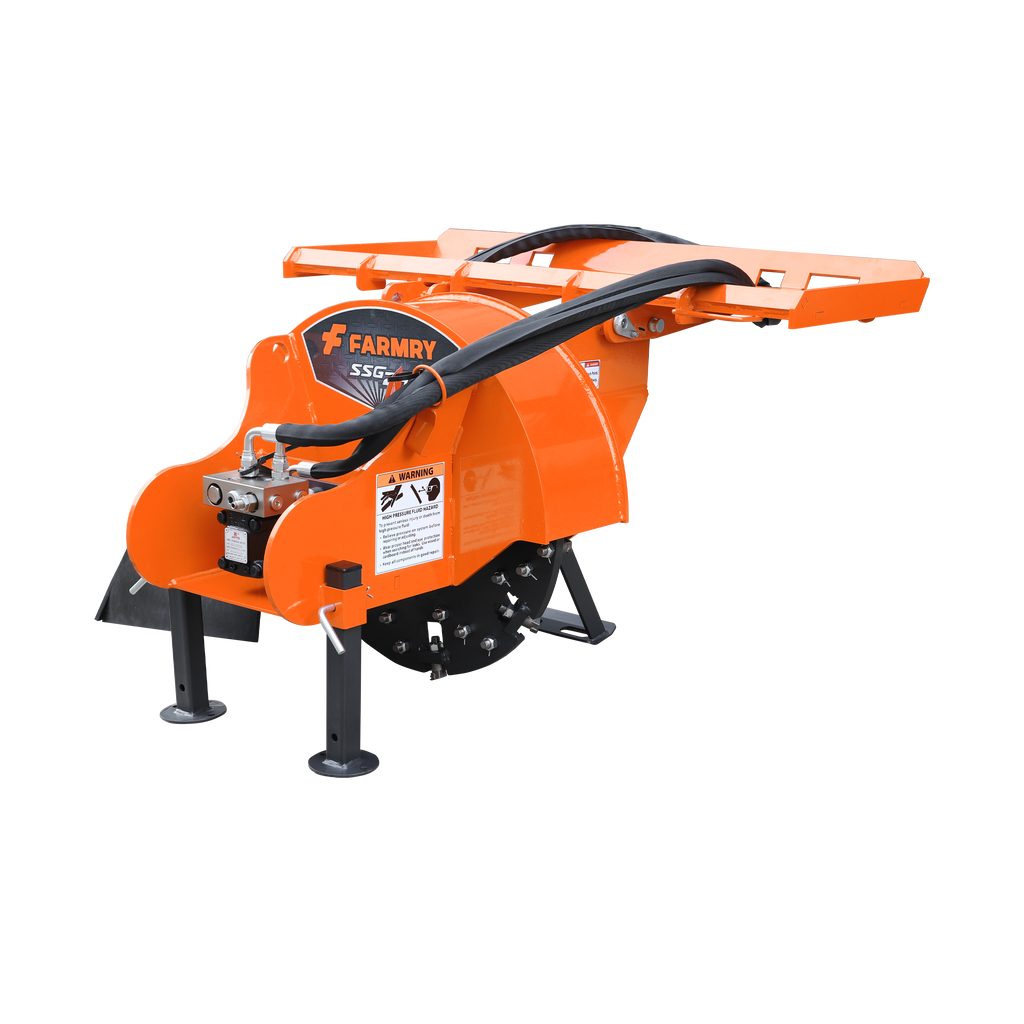 24 in Stump Grinder for Skid Steer Loader,18 to 23GPM, SSG24(Orange)
