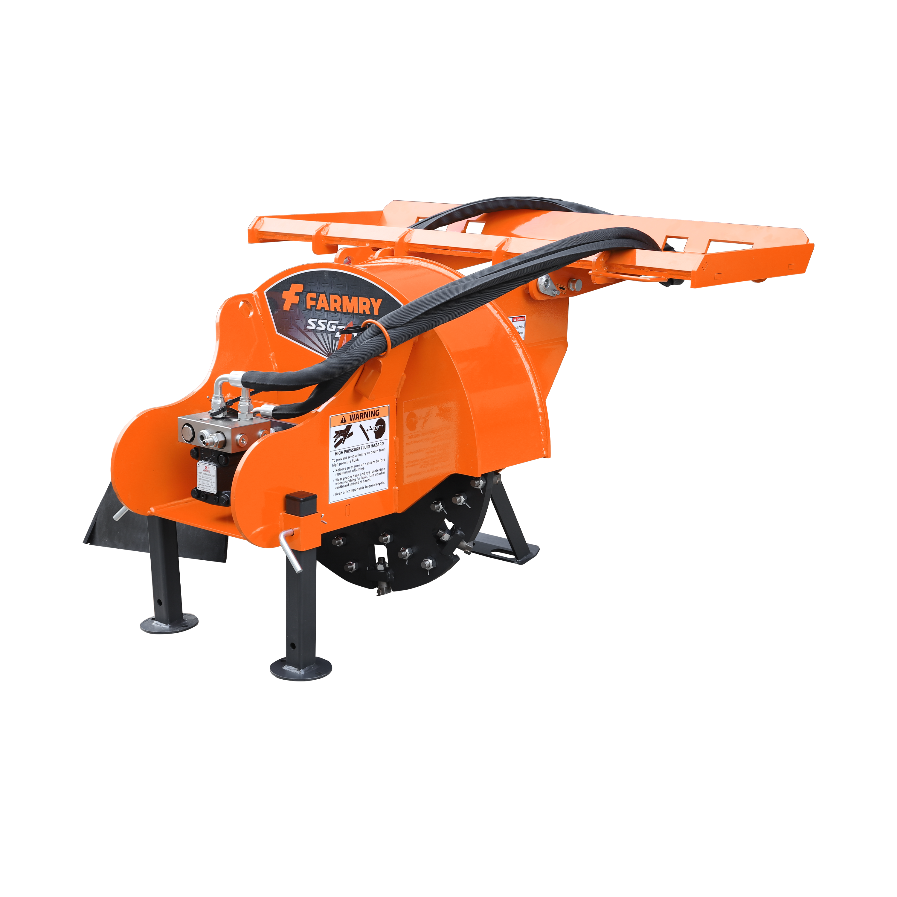 24 in Stump Grinder for Skid Steer Loader,18 to 23GPM, SSG24(Orange)
