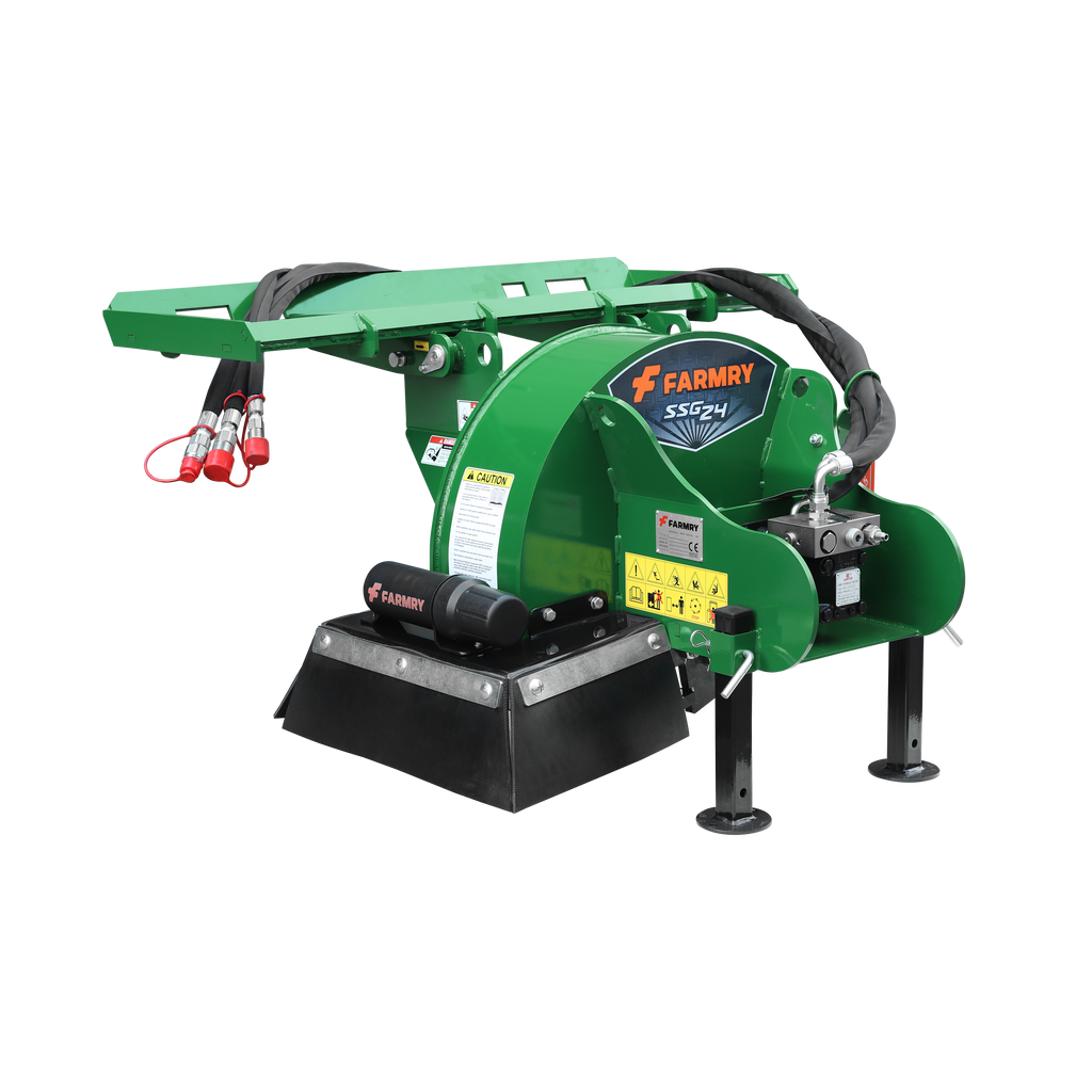 24 in Stump Grinder for Skid Steer Loader,18 to 23GPM, SSG24(Green)