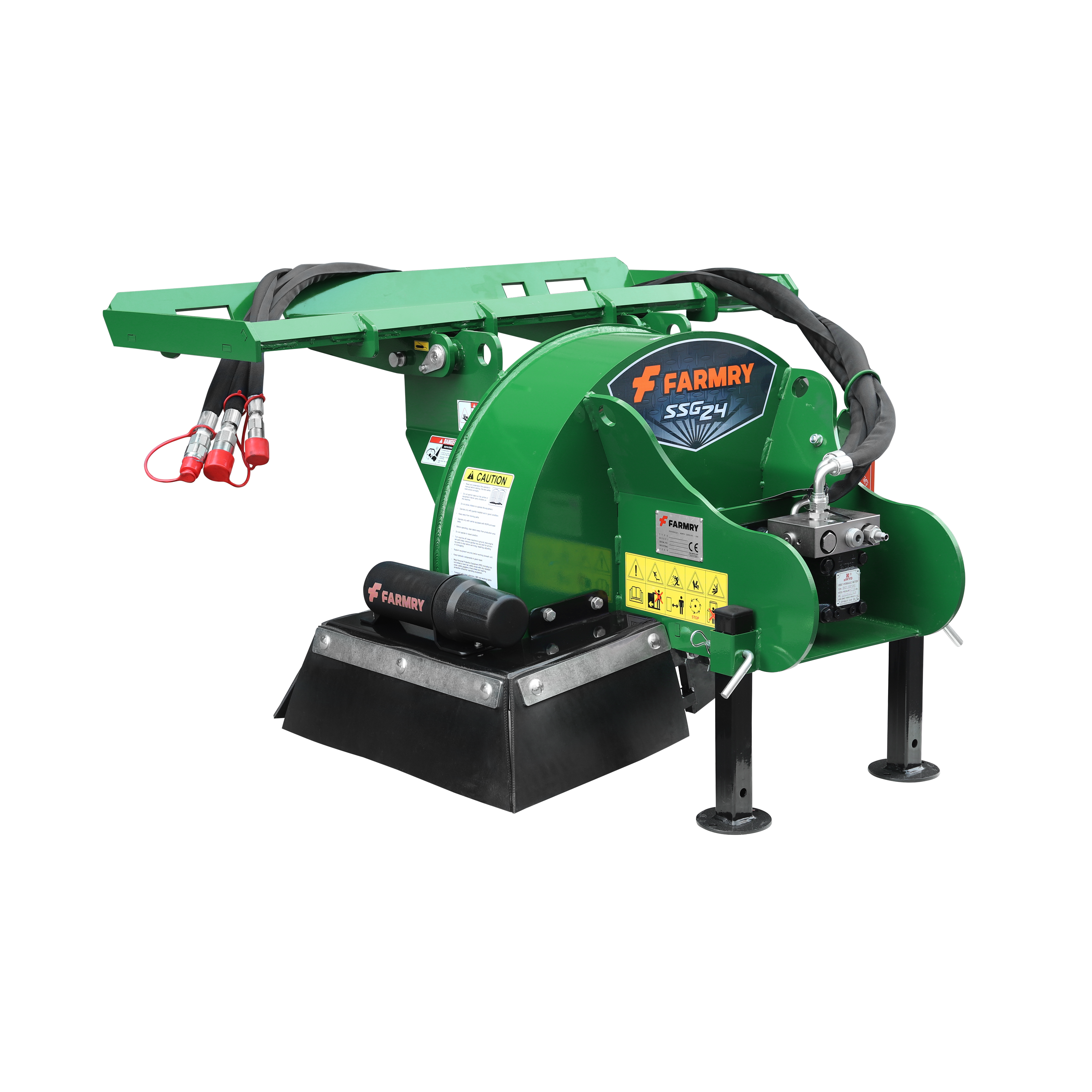 24 in Stump Grinder for Skid Steer Loader,18 to 23GPM, SSG24(Green)