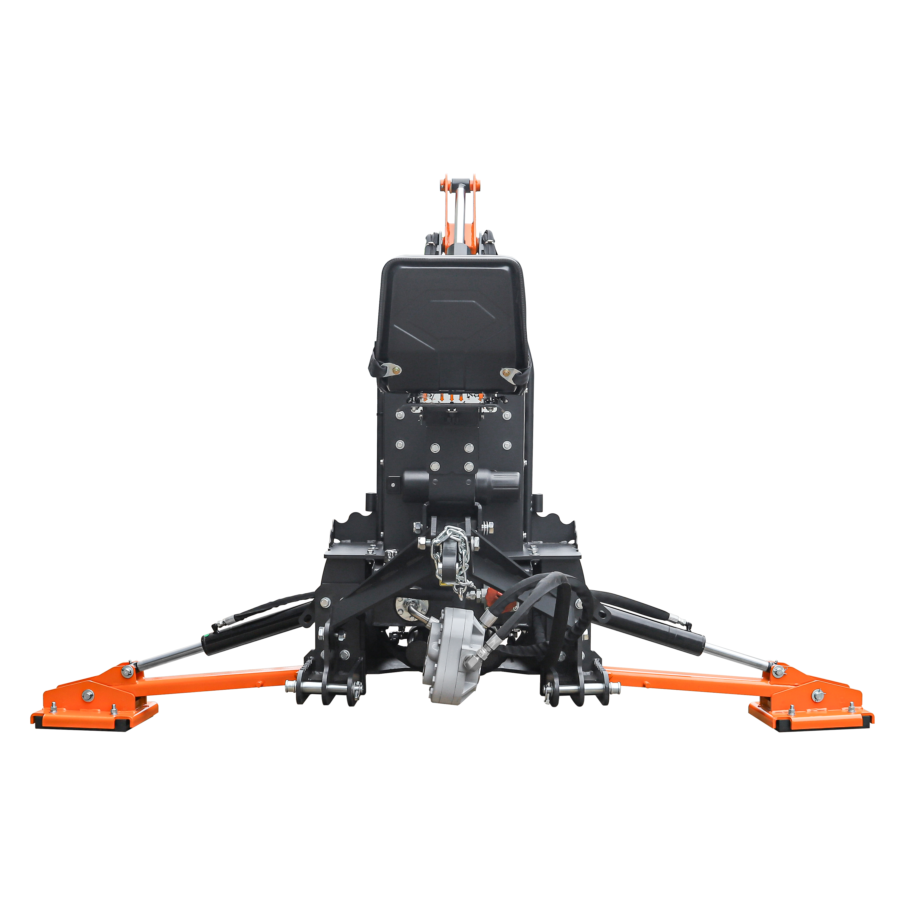 7' Tractor  Backhoe with Curved Boom, 12" Bucket, Hydraulic Grapple Thumb, Self-Contained Gear Pump&Hydraulic Reservoir included, for 25-45 HP, Cat 1&2 Hookup, BH700