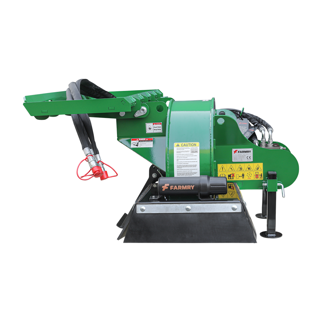 24 in Skid Steer Loader Stump Grinder with Flexible Coupling and 3 Time Indexing Carbide Teeth, 18 to 23GPM, SSG24PRO(Green)