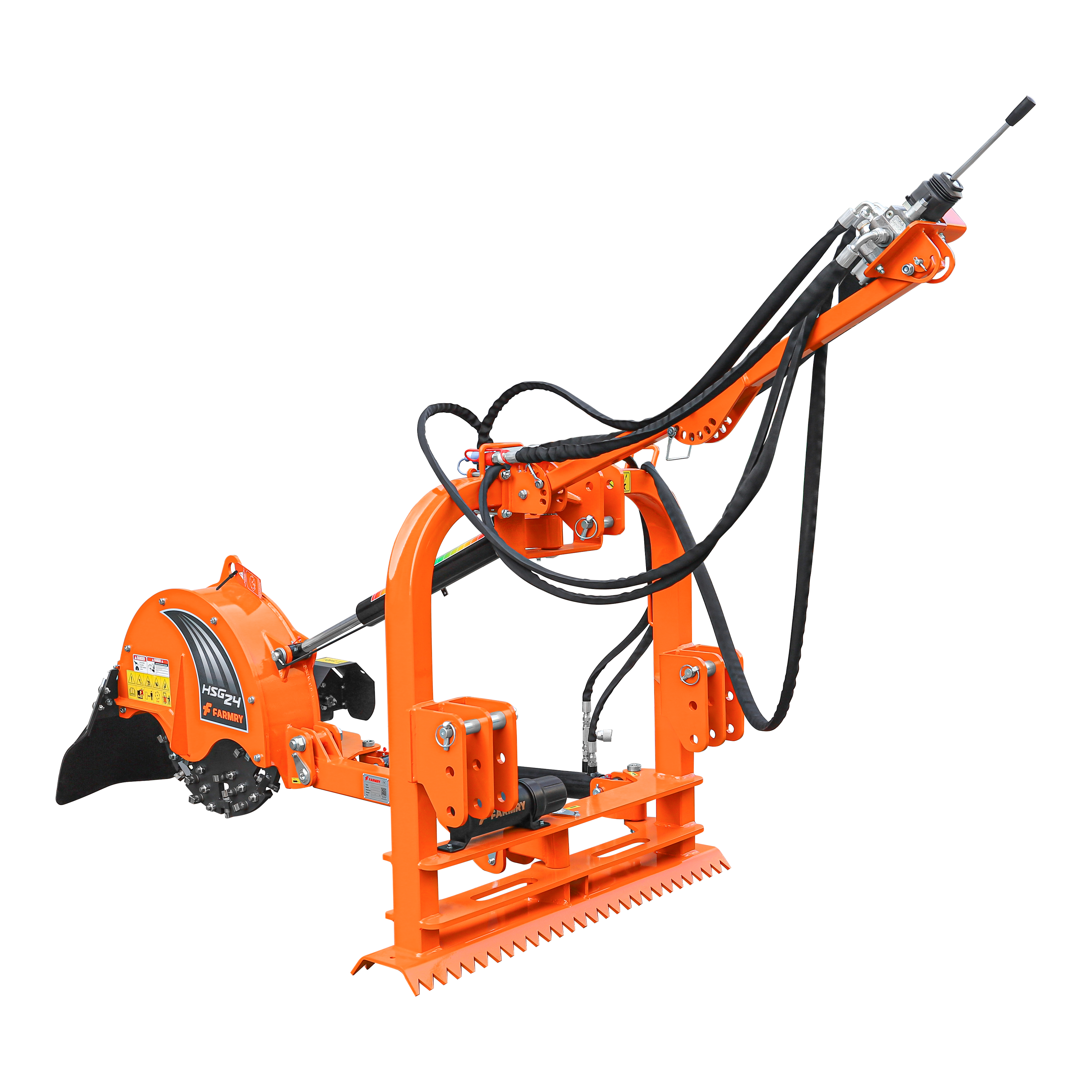 HSG24PRO 3-Point Hydraulic PTO Stump Grinder for 25–60 HP Tractors | Built-In Control Valve