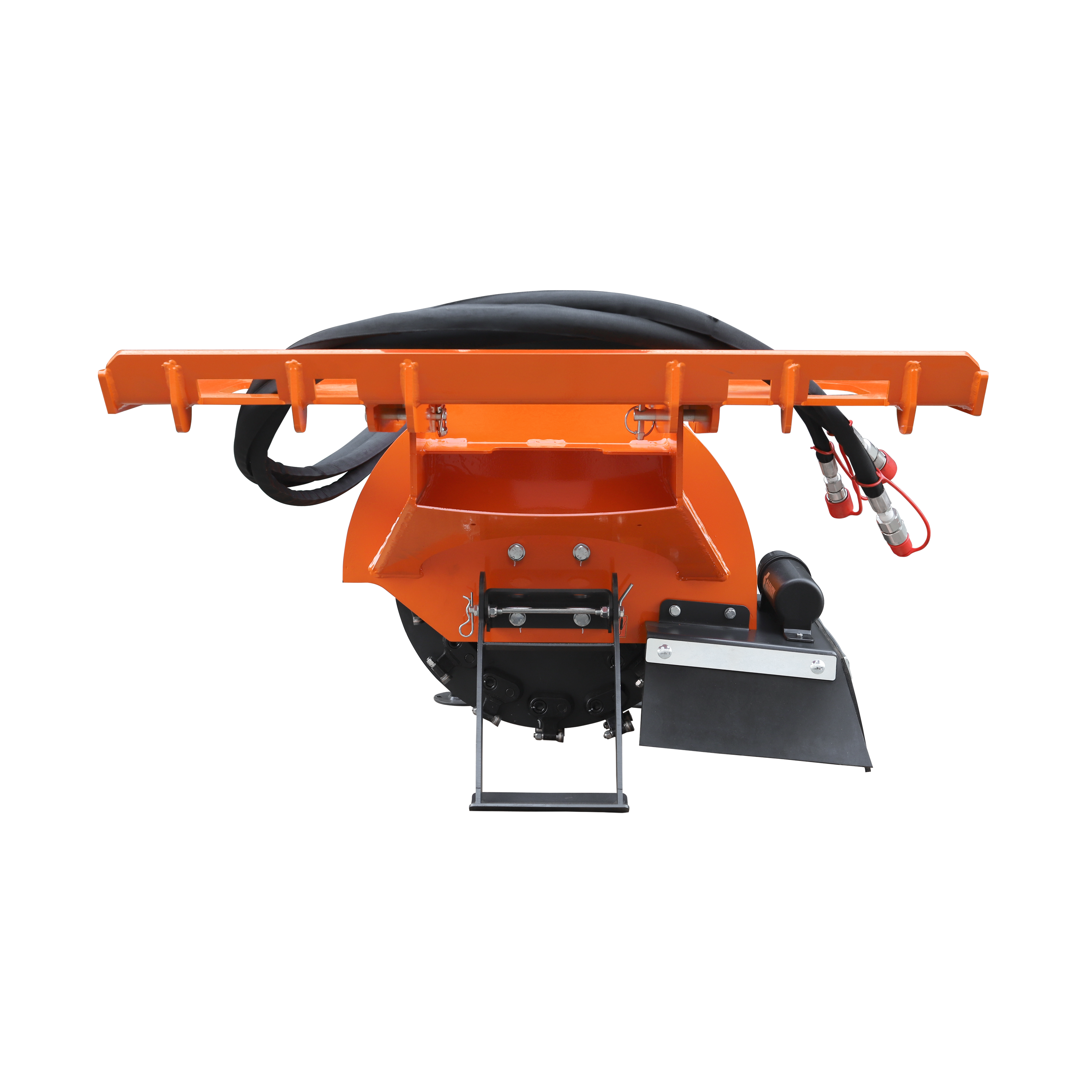 24 in Skid Steer Loader Stump Grinder with Flexible Coupling and 3 Time Indexing Carbide Teeth, 18 to 23GPM, SSG24PRO(Orange)