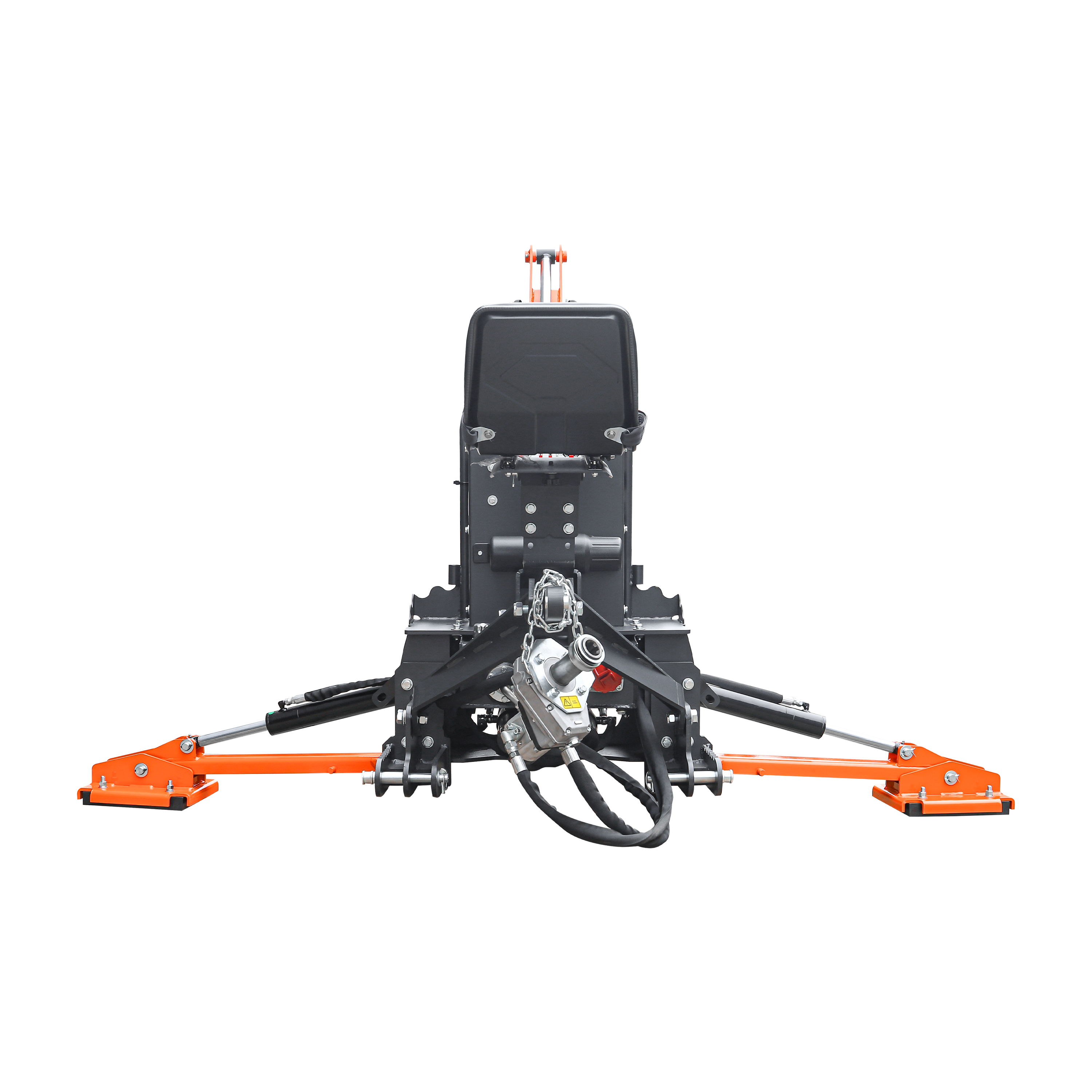 7' Tractor  Backhoe with Curved Boom, 12" Bucket, Mechanical Grapple Thumb, Self-Contained Gear Pump&Hydraulic Reservoir included, for 25-45 HP, Cat 1&2 Hookup, BH700e