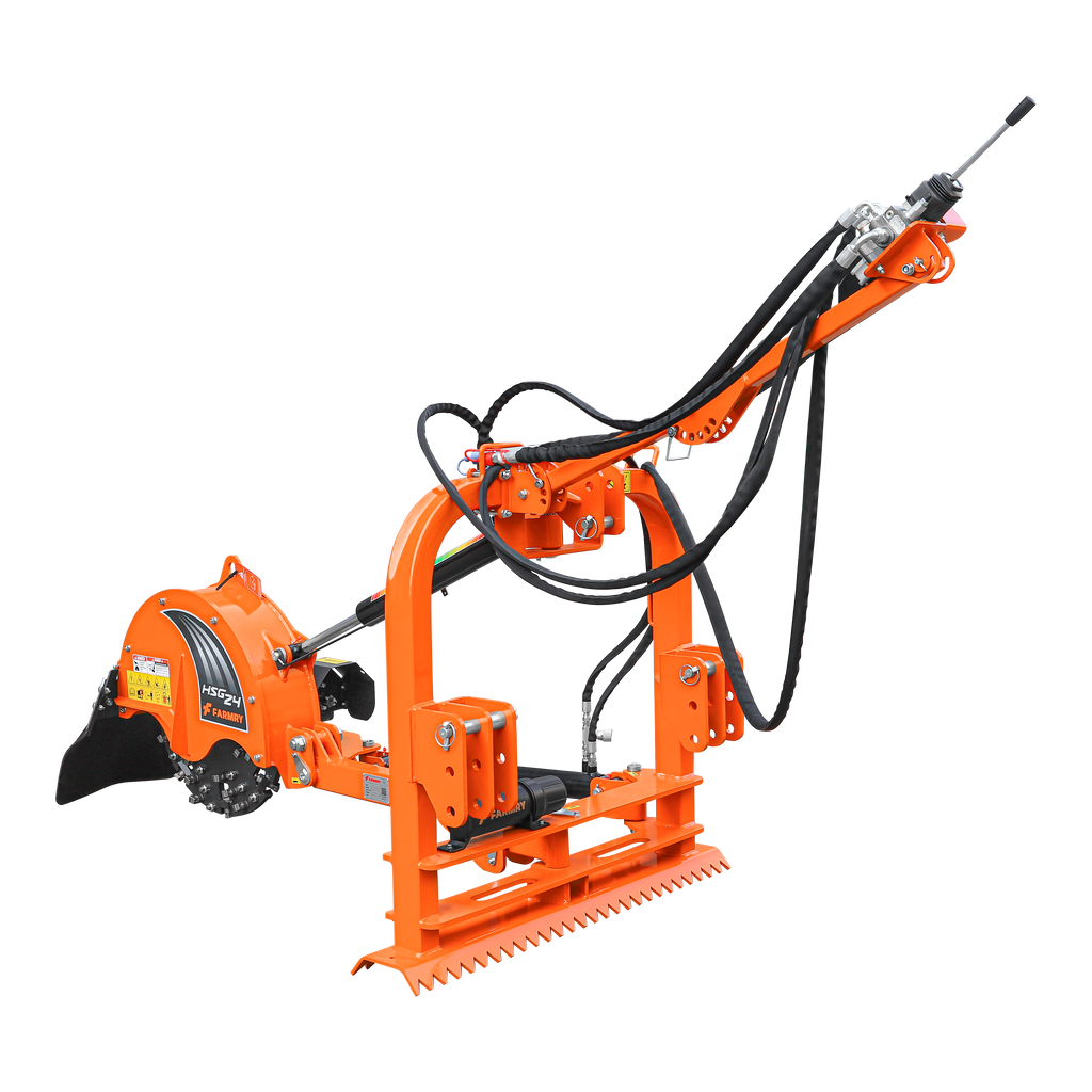 5” PTO Wood Chipper + 24” Hydraulic Stump Grinder PRO Combo for 25–60 HP Tractors (WCAP5 PRO + HSG24PRO)