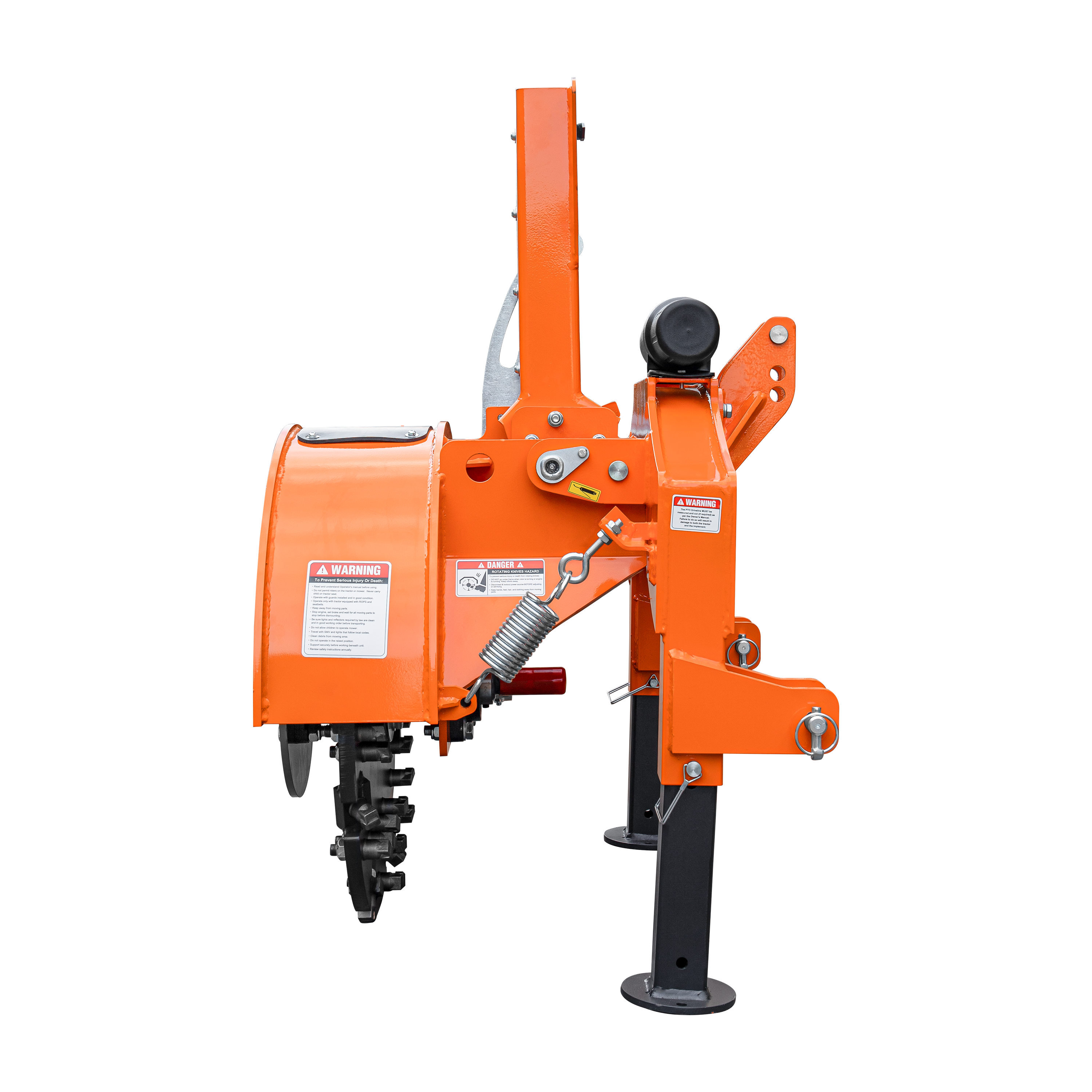 5” PTO Wood Chipper + SG24Pro Stump Grinder Combo for 15–45 HP Tractors (WCAP5 PRO + SG24Pro orange)