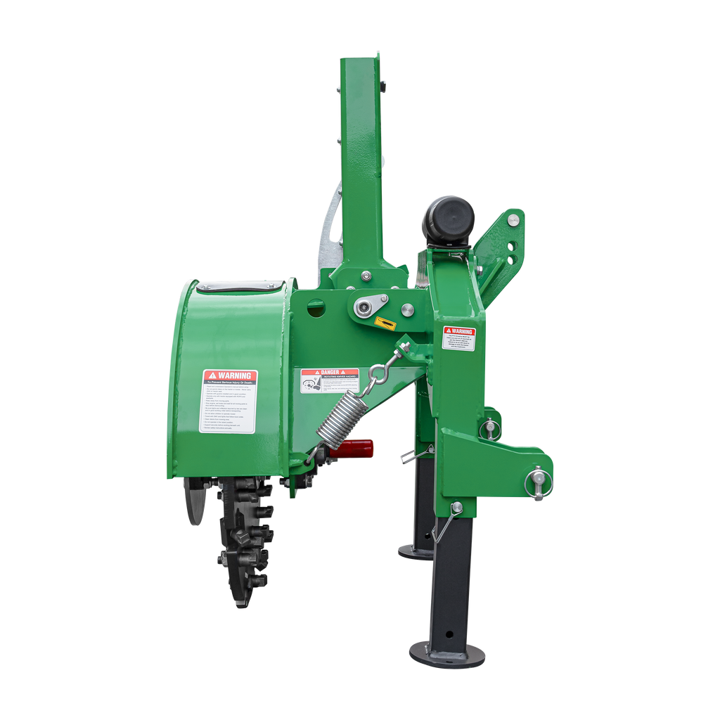 3-Point PTO Stump Grinder PRO, Two Torsion Springs, Speed Indicator, 34 Carbide Teeth, for 15-45HP Tractors, PTO Shaft Included with Slip Clutch. SG24Pro