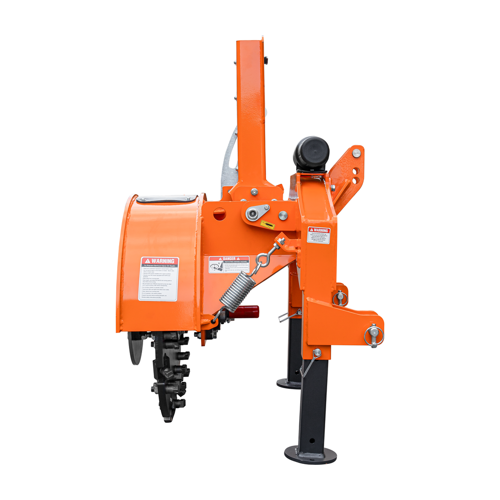 3-Point PTO Stump Grinder PRO, Two Torsion Springs, Speed Indicator, 34 Carbide Teeth, for 15-45HP Tractors, PTO Shaft Included with Slip Clutch. SG24Pro