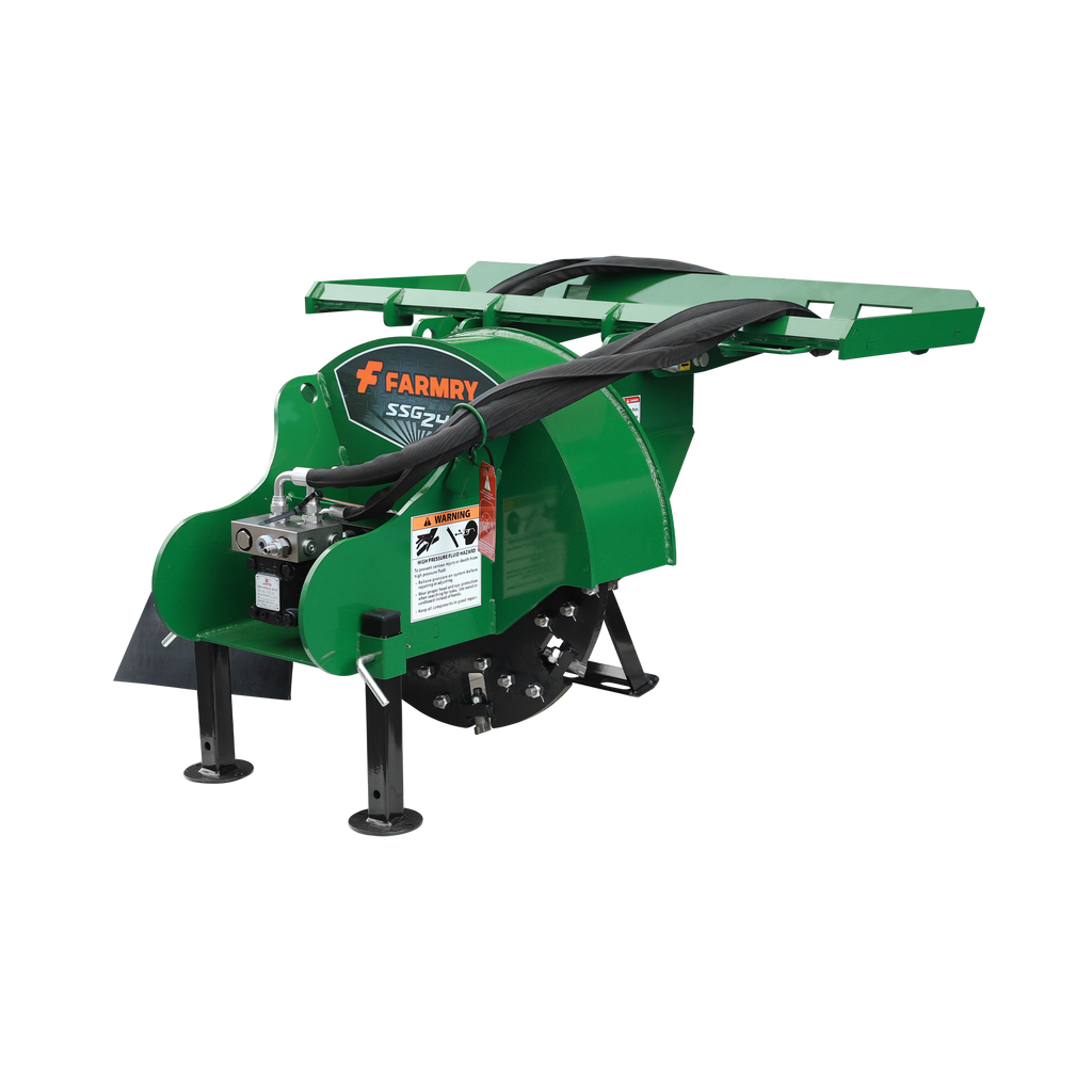 24 in Stump Grinder for Skid Steer Loader,18 to 23GPM, SSG24(Green)