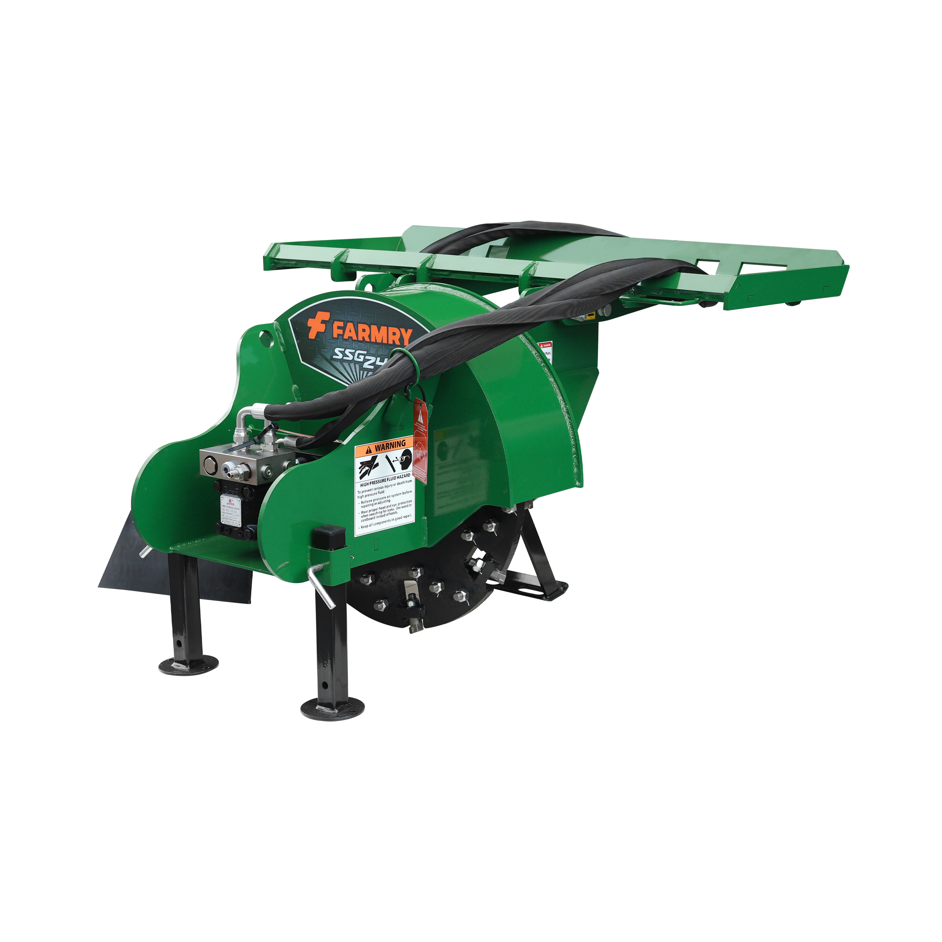 24 in Stump Grinder for Skid Steer Loader,18 to 23GPM, SSG24(Green)