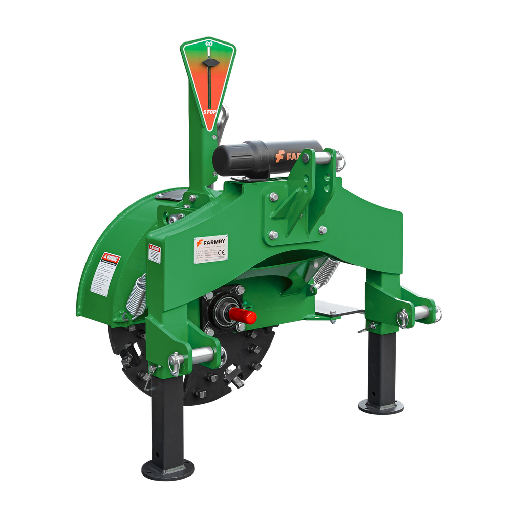 5” PTO Wood Chipper + SG24Pro Stump Grinder Combo for 15–45 HP Tractors (WCAP5 PRO + SG24Pro green)